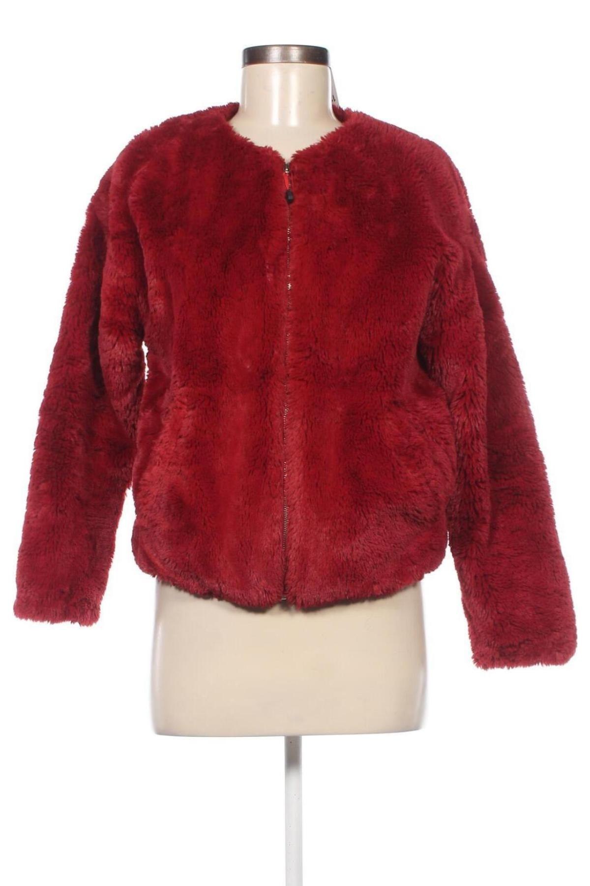 Дамско палто Bershka, Размер S, Цвят Червен, Цена 53,50 лв.