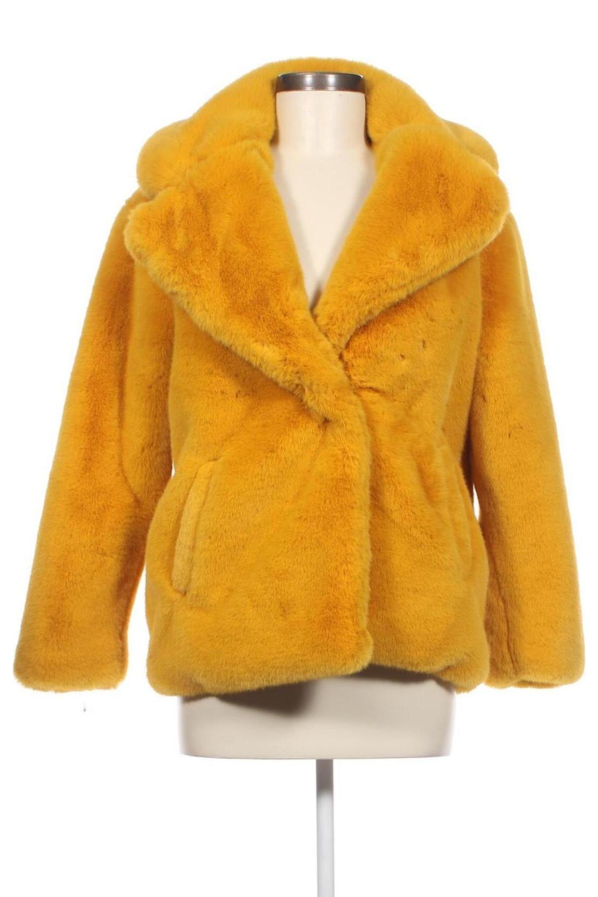 Дамско палто Desigual, Размер S, Цвят Жълт, Цена 309,10 лв.