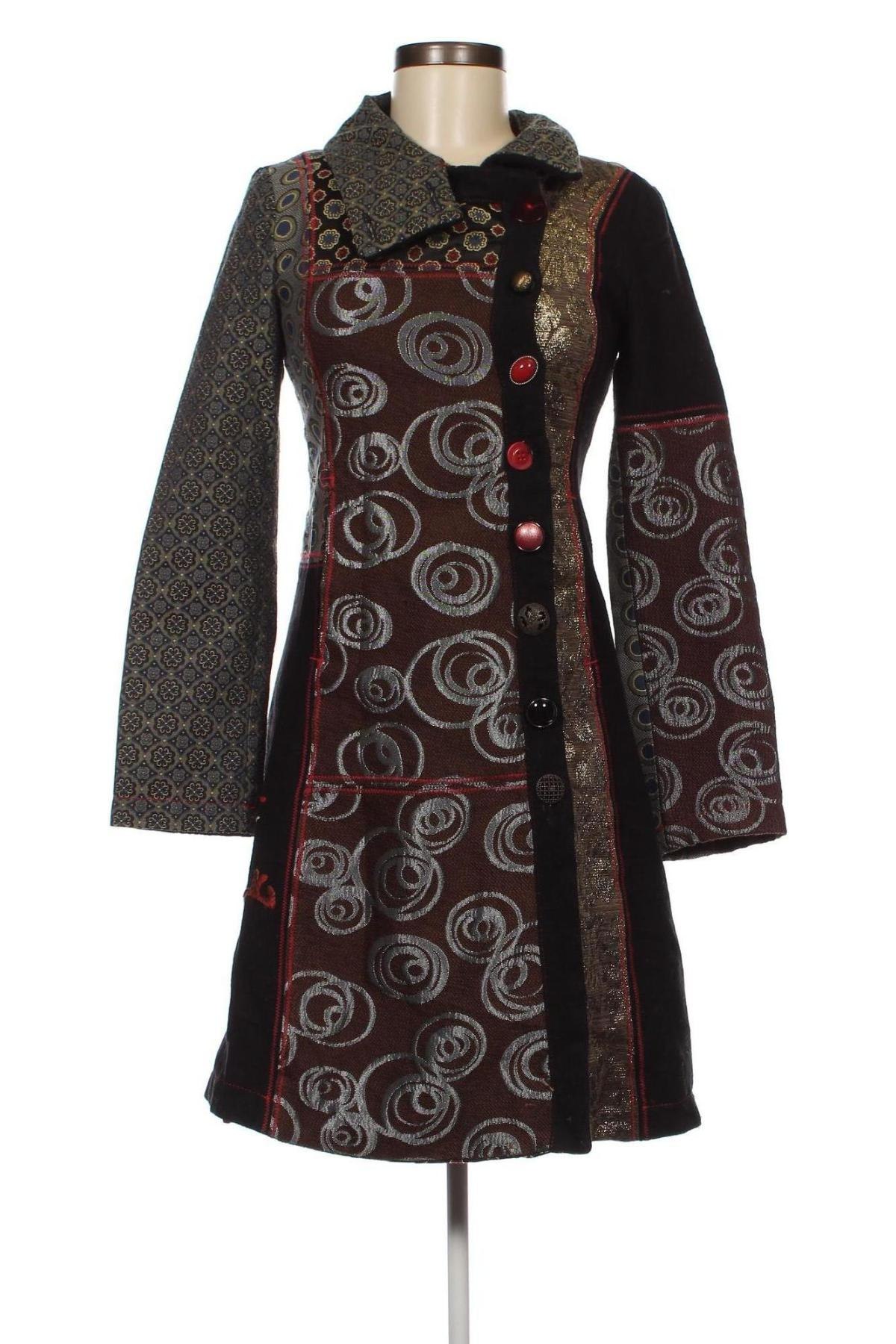 Дамско палто Desigual, Размер S, Цвят Многоцветен, Цена 65,28 лв.