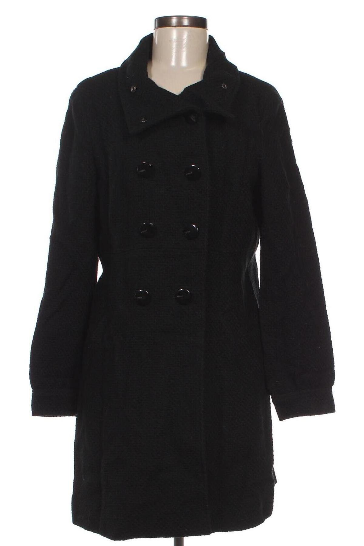 Γυναικείο παλτό Esprit, Μέγεθος M, Χρώμα Μαύρο, Τιμή 18,26 €