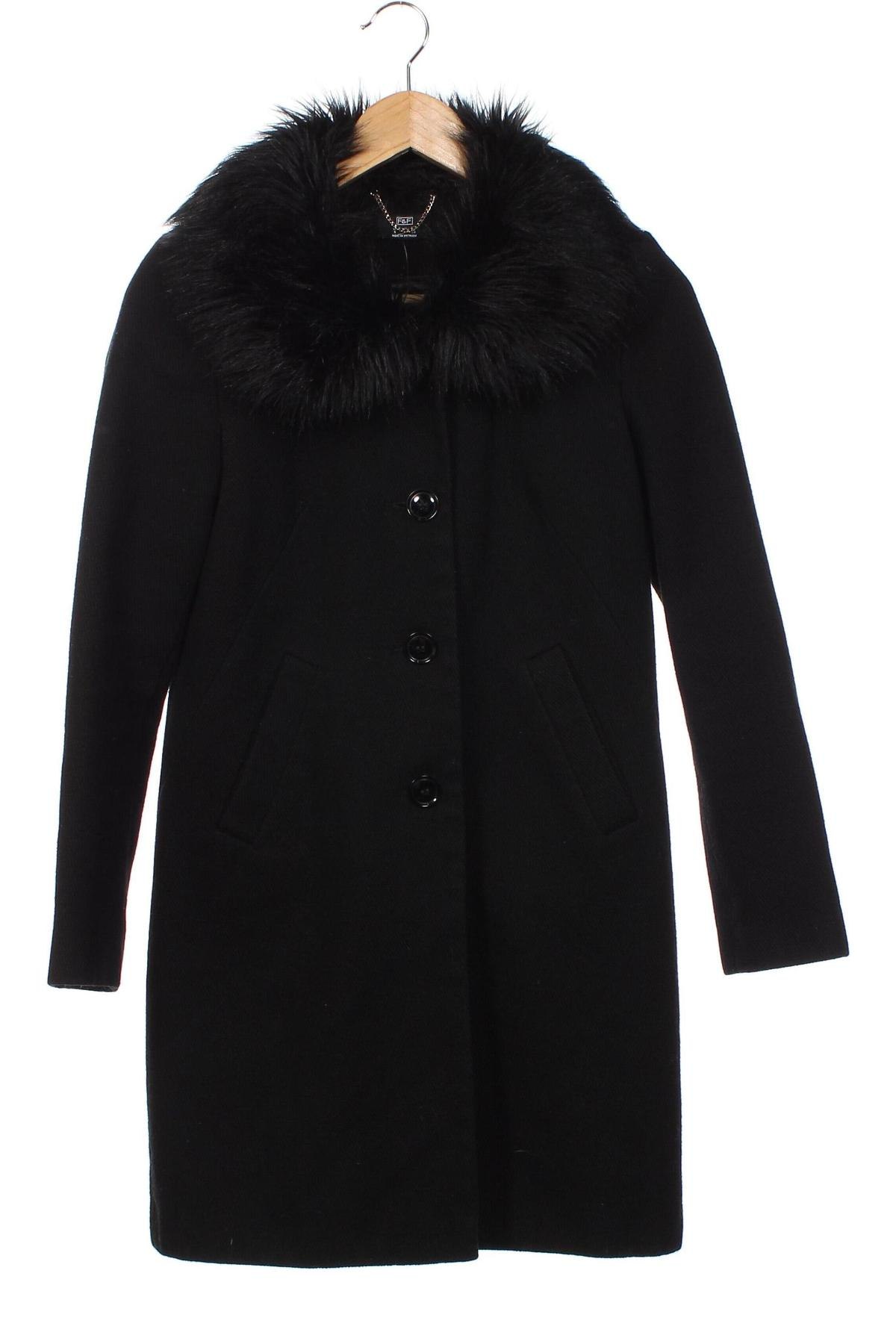 Palton de femei F&F, Mărime XS, Culoare Negru, Preț 113,61 Lei