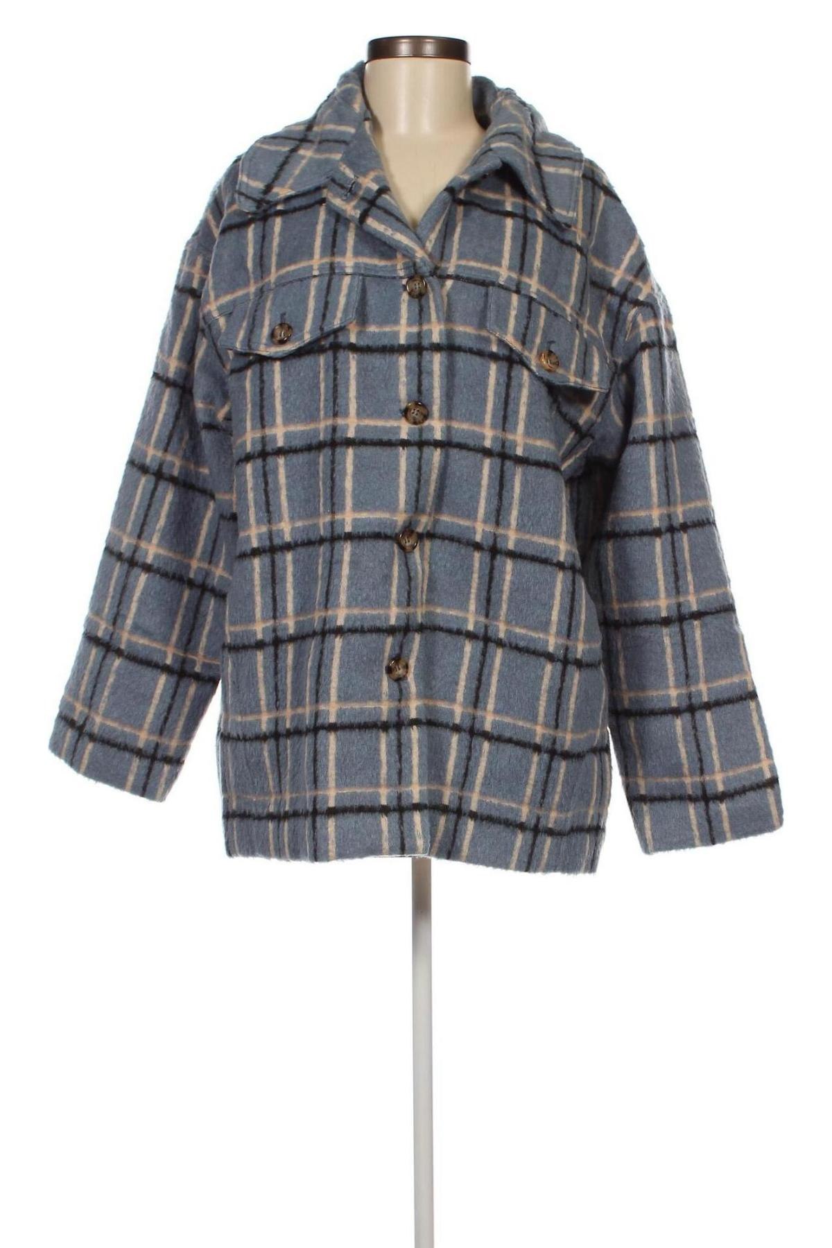 Γυναικείο παλτό FRNCH, Μέγεθος L, Χρώμα Μπλέ, Τιμή 13,88 €