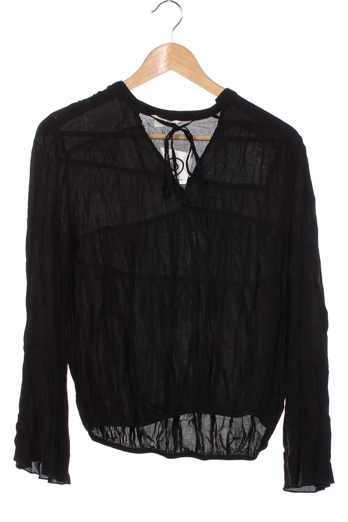 Dámský kabát  H&M, Velikost XS, Barva Černá, Cena  124,00 Kč