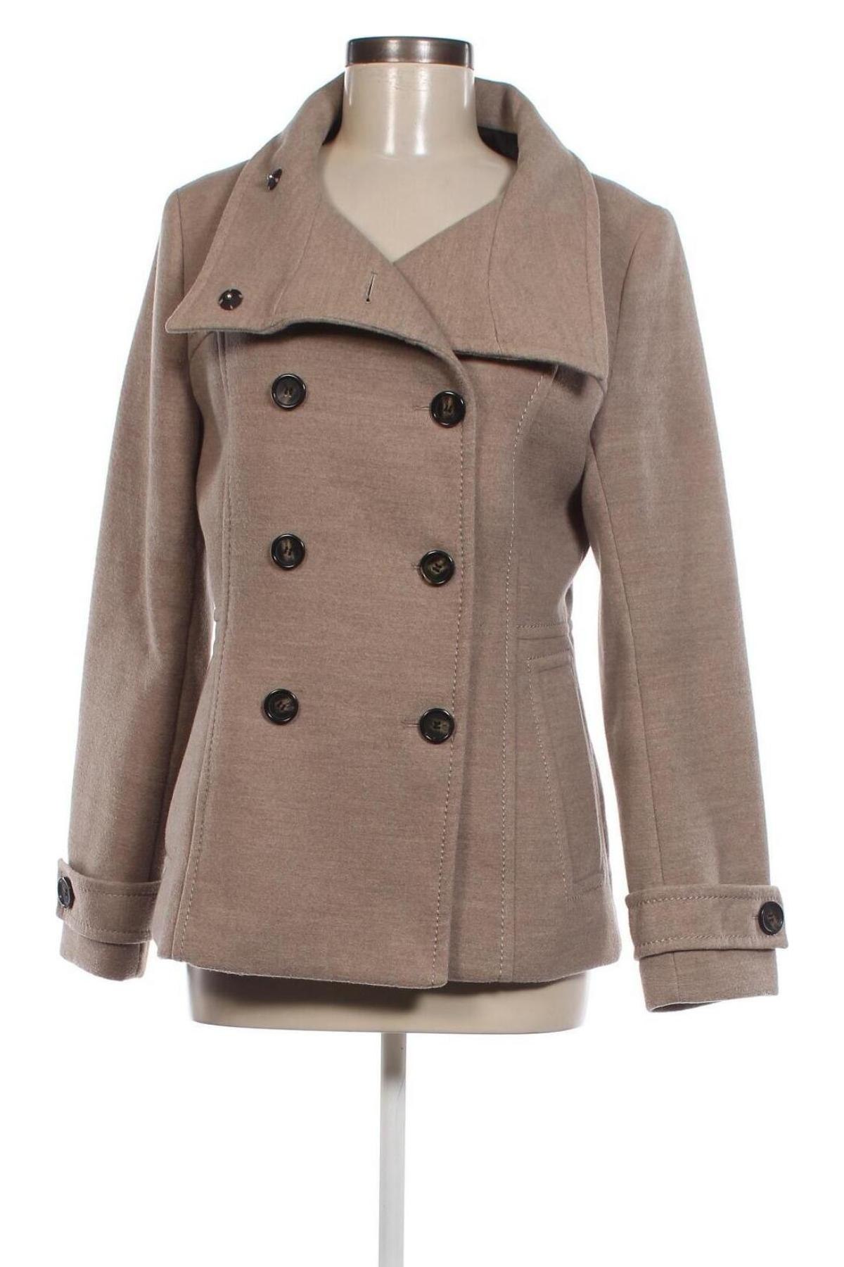 Дамско палто H&M, Размер M, Цвят Бежов, Цена 95,68 лв.