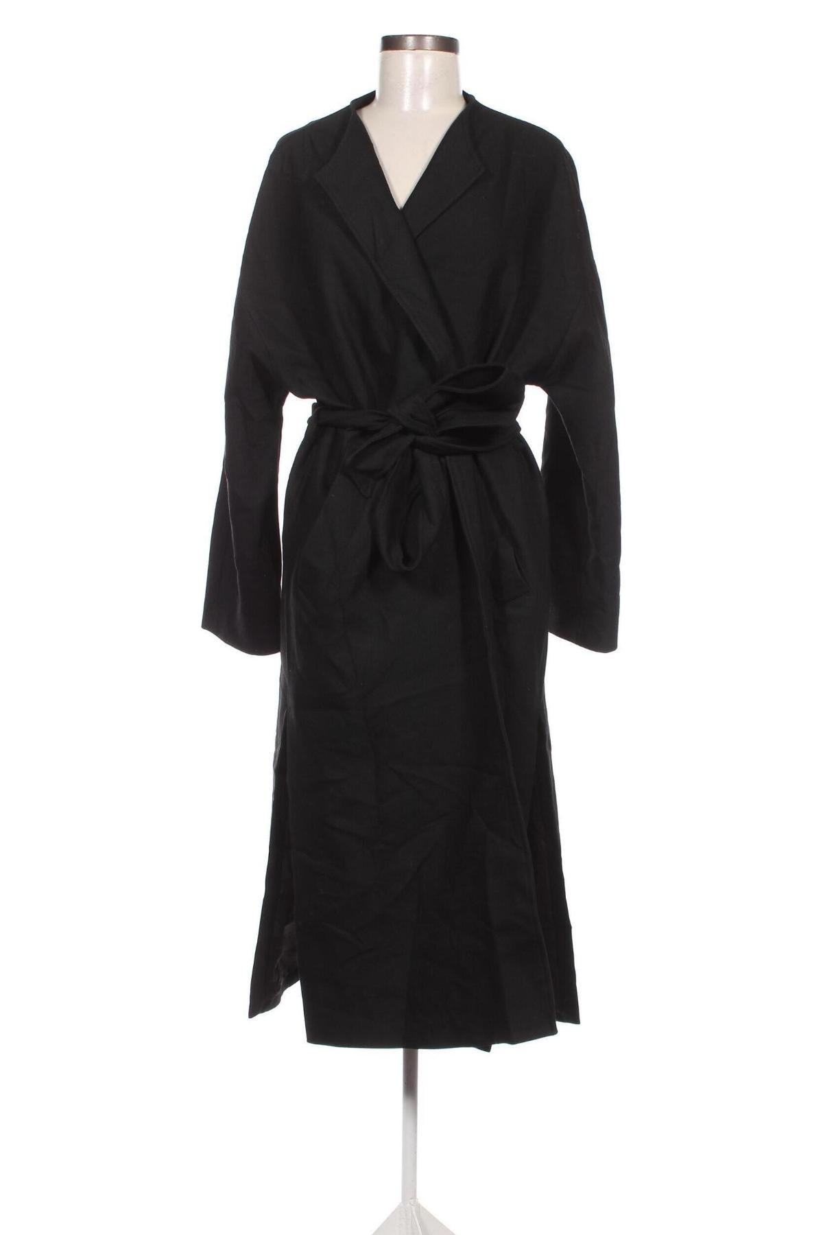 Дамско палто H&M, Размер XL, Цвят Черен, Цена 60,99 лв.