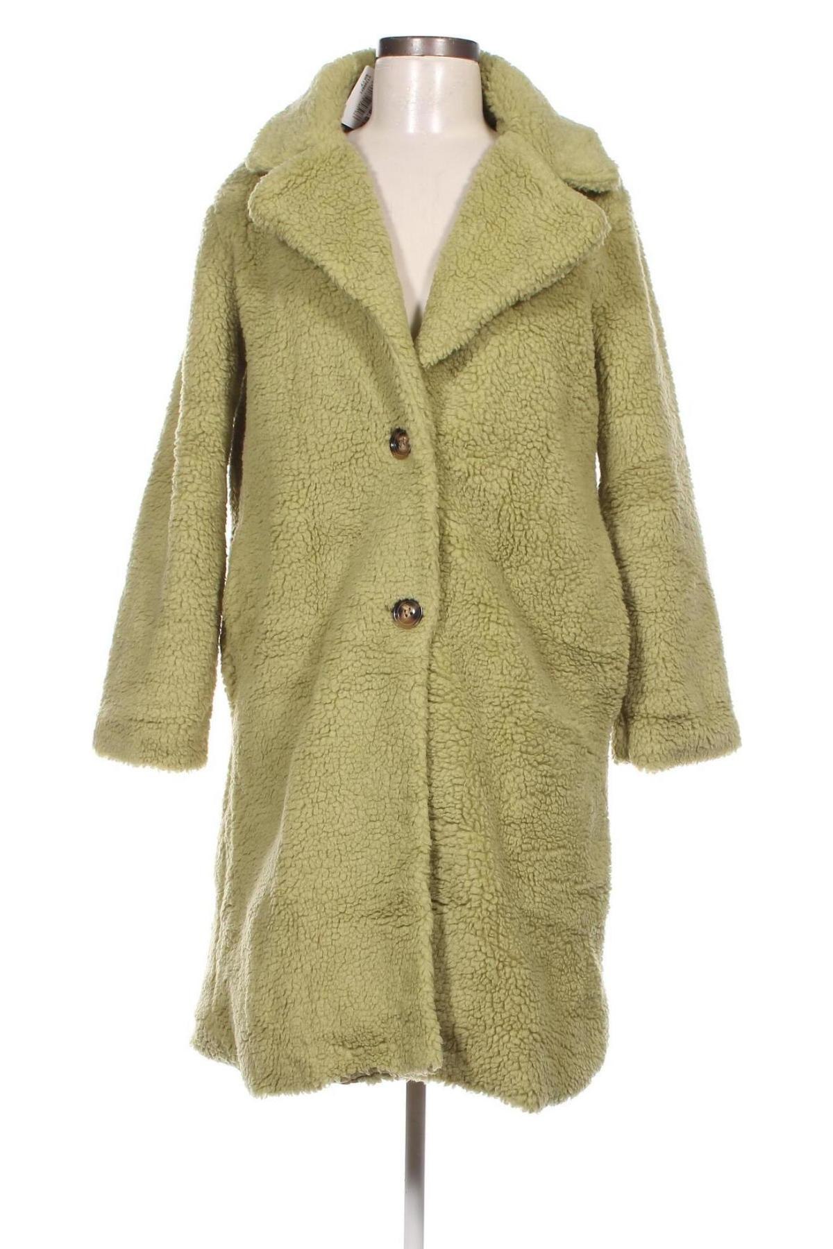 Дамско палто Made In Italy, Размер M, Цвят Зелен, Цена 20,33 лв.