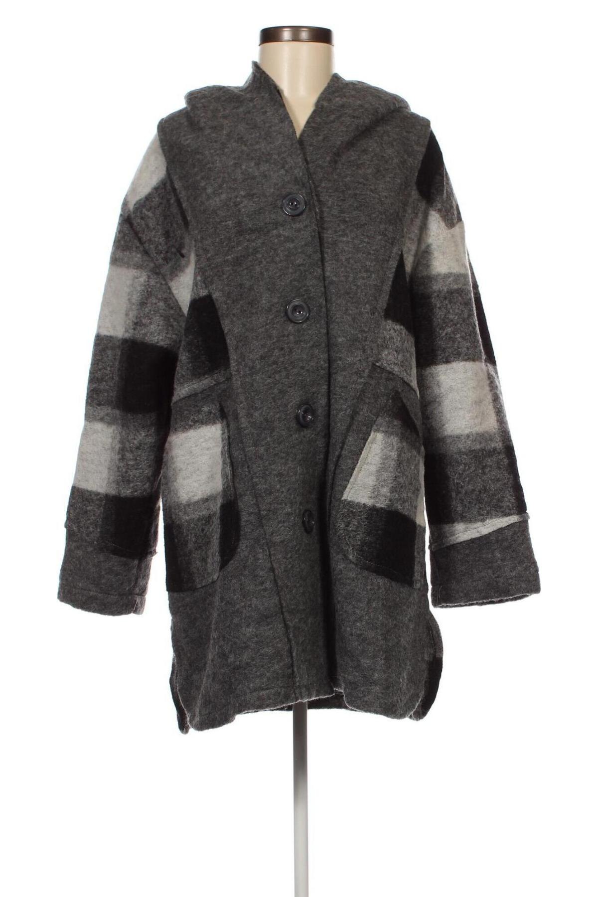 Γυναικείο παλτό Made In Italy, Μέγεθος M, Χρώμα Γκρί, Τιμή 21,84 €