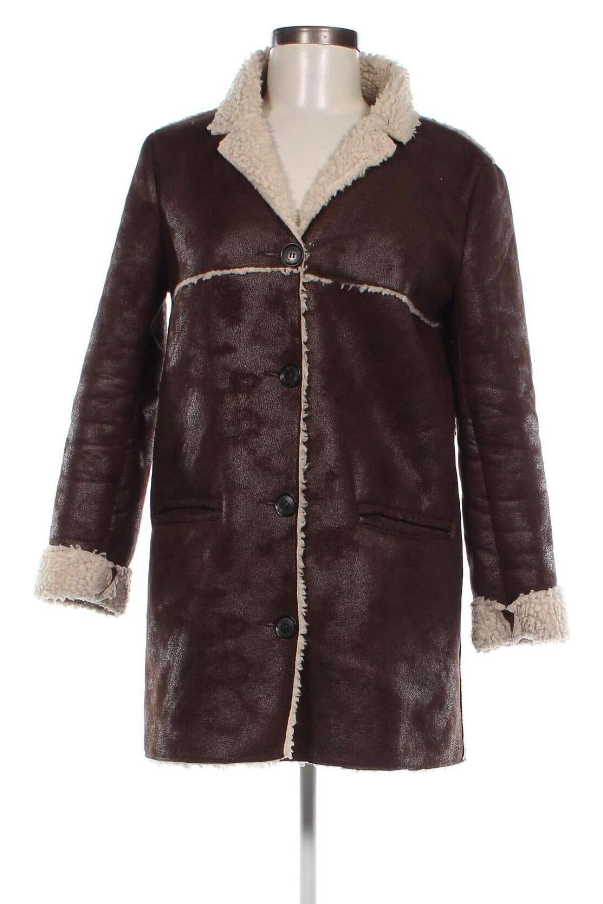 Дамско палто Mango, Размер S, Цвят Кафяв, Цена 77,25 лв.