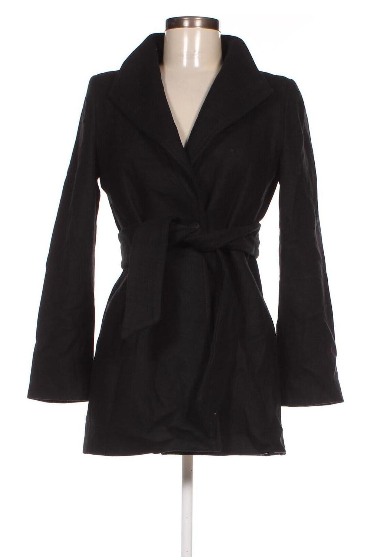 Дамско палто Mango, Размер XS, Цвят Черен, Цена 56,65 лв.