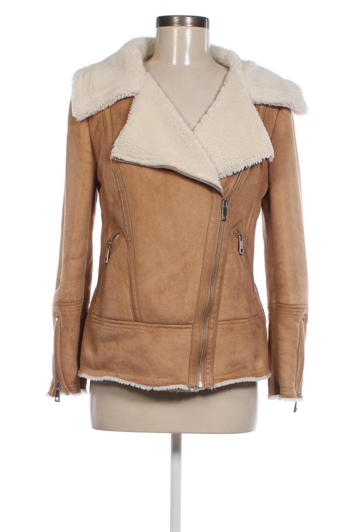 Дамско палто New Look, Размер S, Цвят Бежов, Цена 74,91 лв.