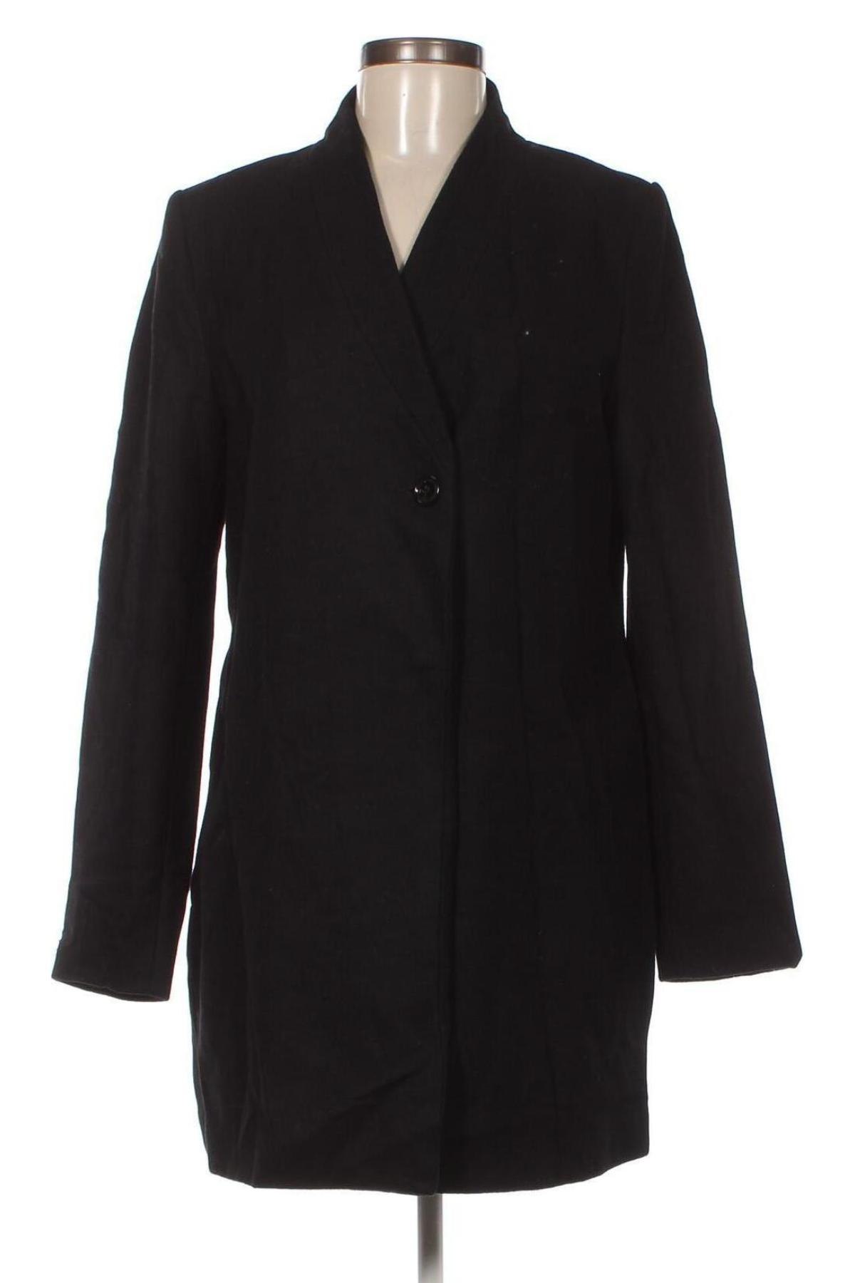 Γυναικείο παλτό Object, Μέγεθος M, Χρώμα Μαύρο, Τιμή 8,69 €