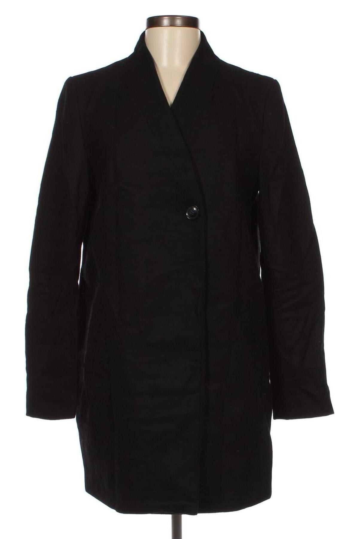 Γυναικείο παλτό Object, Μέγεθος M, Χρώμα Μαύρο, Τιμή 14,51 €