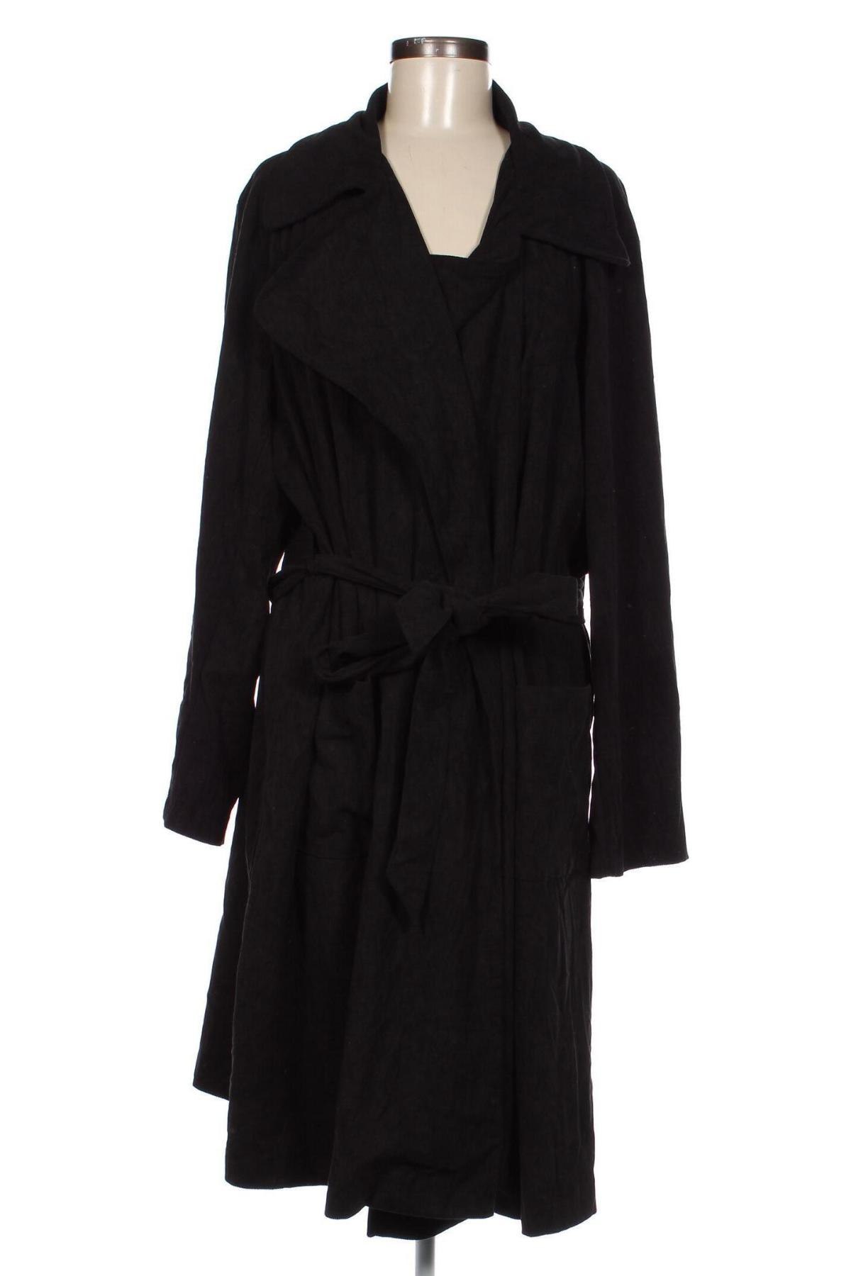 Palton de femei SHEIN, Mărime 4XL, Culoare Negru, Preț 97,80 Lei
