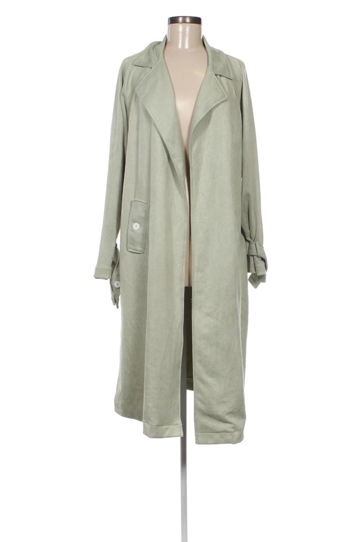 Дамско палто SHEIN, Размер L, Цвят Зелен, Цена 57,78 лв.