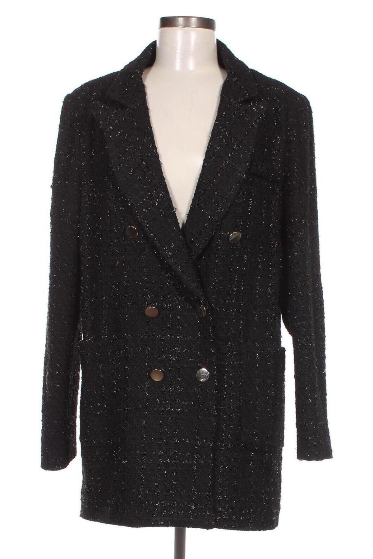 Дамско палто Silvian Heach, Размер XL, Цвят Черен, Цена 280,26 лв.