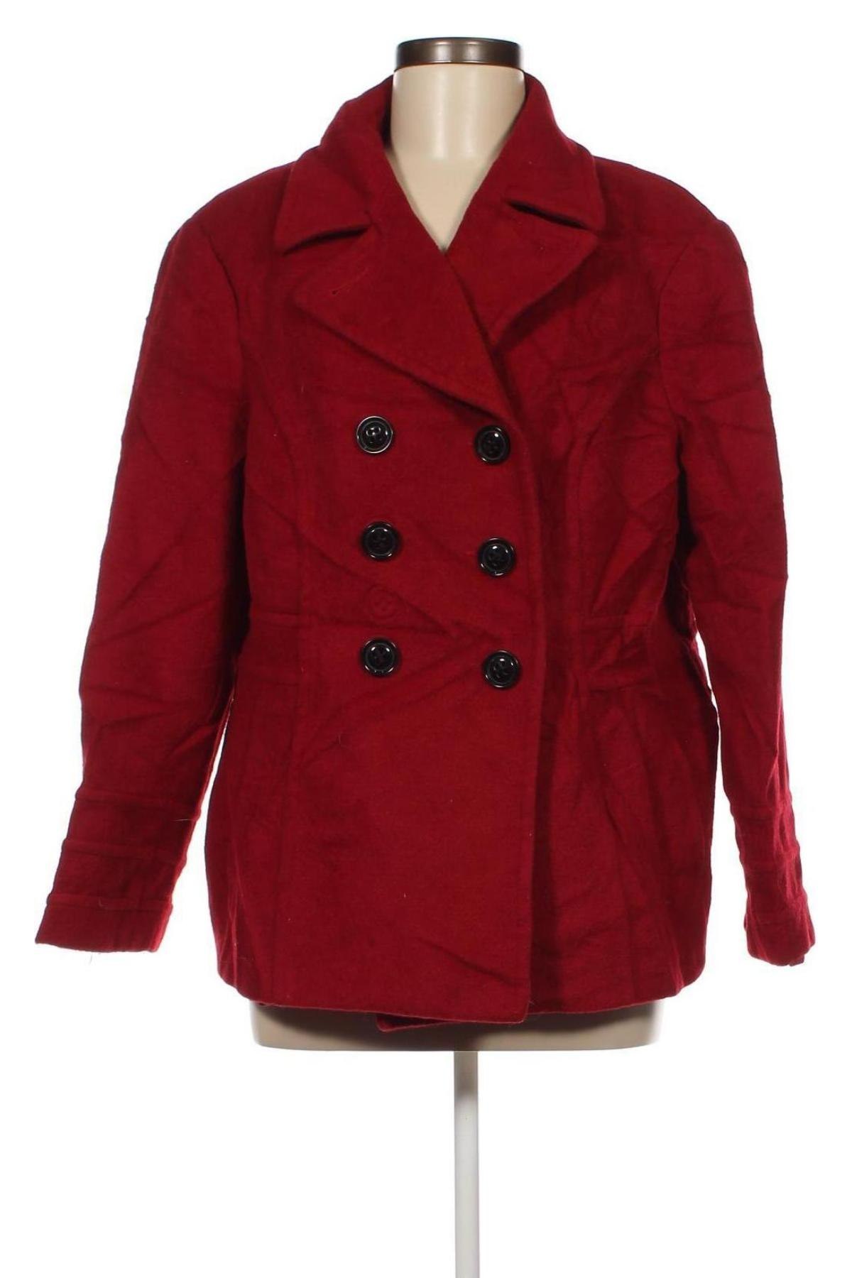 Дамско палто St. John's Bay, Размер M, Цвят Червен, Цена 18,19 лв.