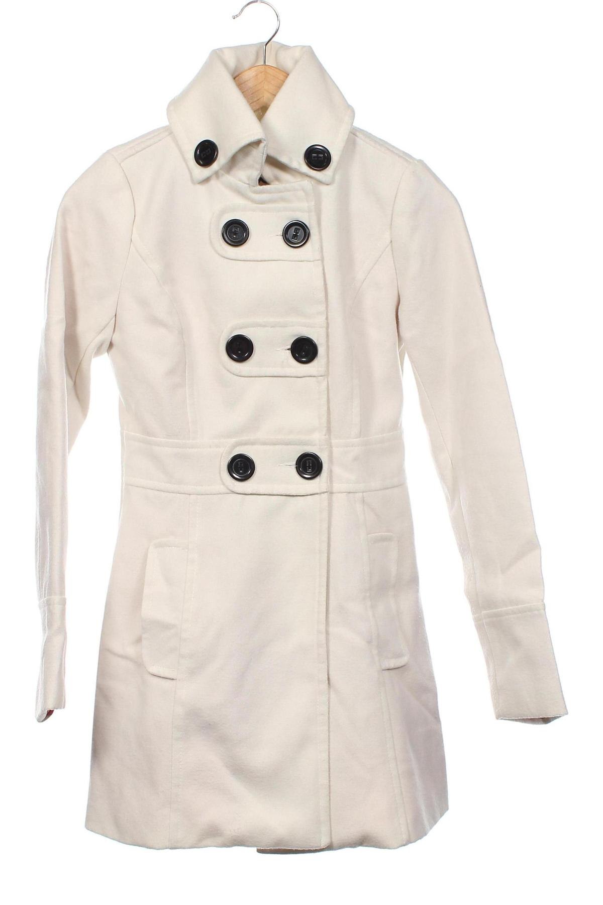 Γυναικείο παλτό Tally Weijl, Μέγεθος XS, Χρώμα Εκρού, Τιμή 9,82 €