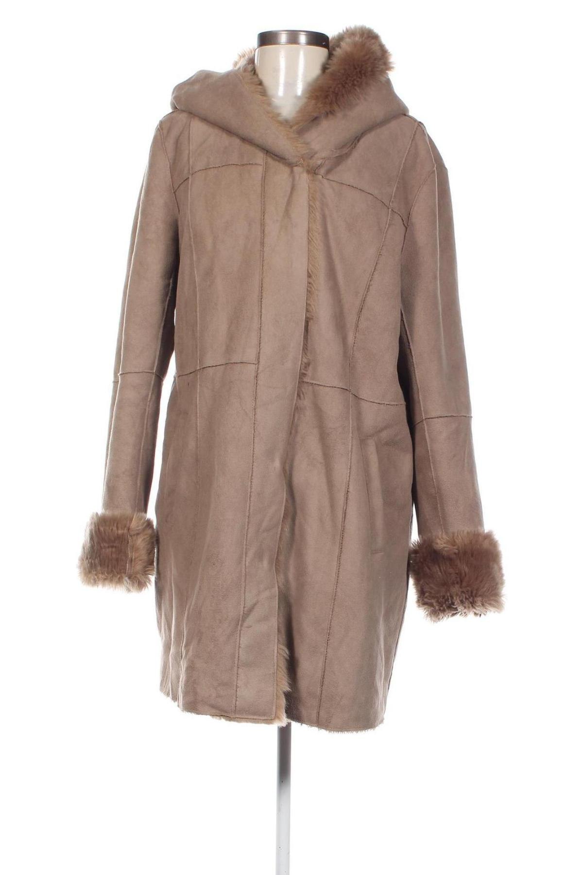 Γυναικείο παλτό Un Deux Trois, Μέγεθος XL, Χρώμα  Μπέζ, Τιμή 12,25 €