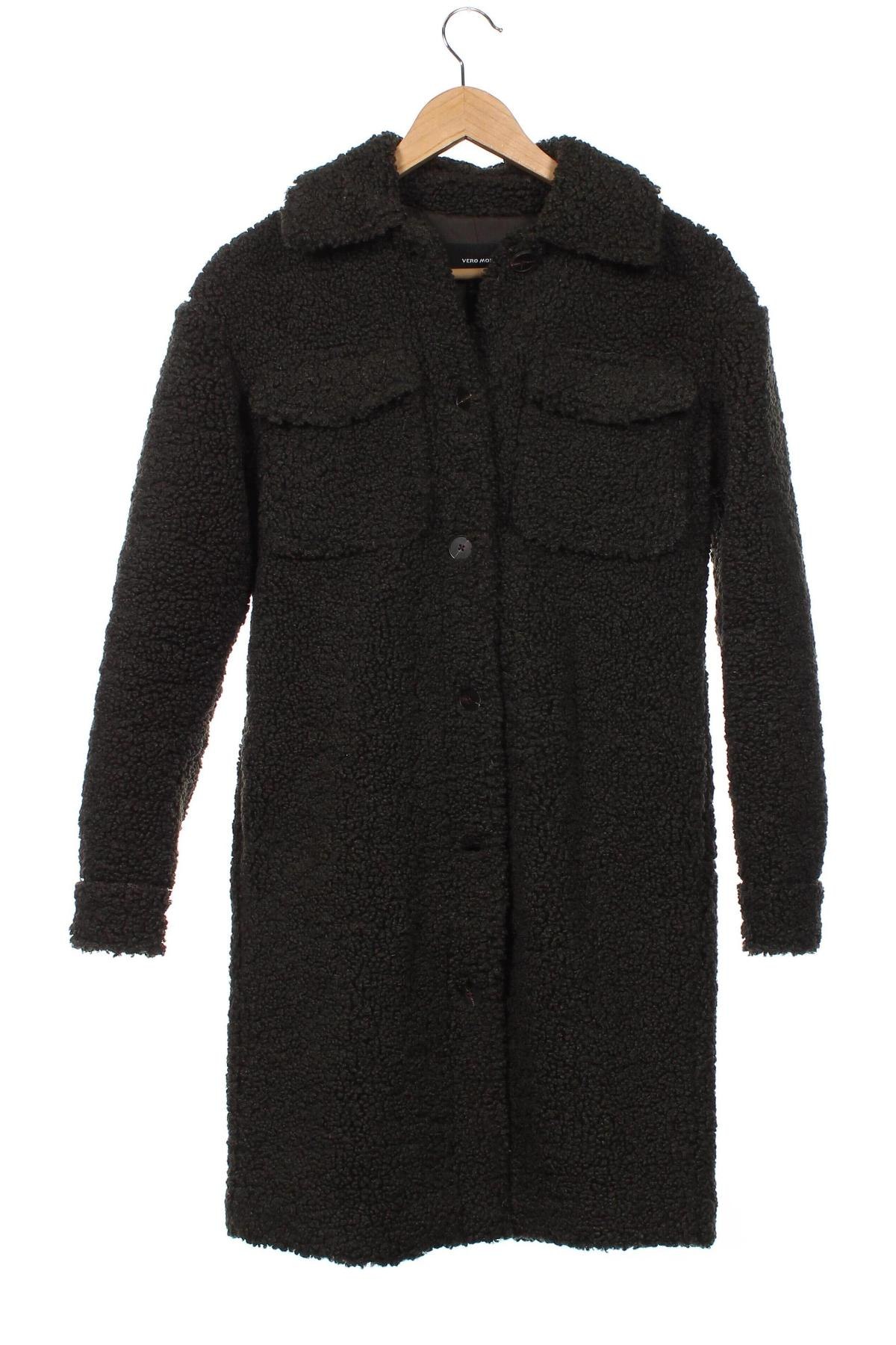 Дамско палто Vero Moda, Размер XS, Цвят Зелен, Цена 29,70 лв.