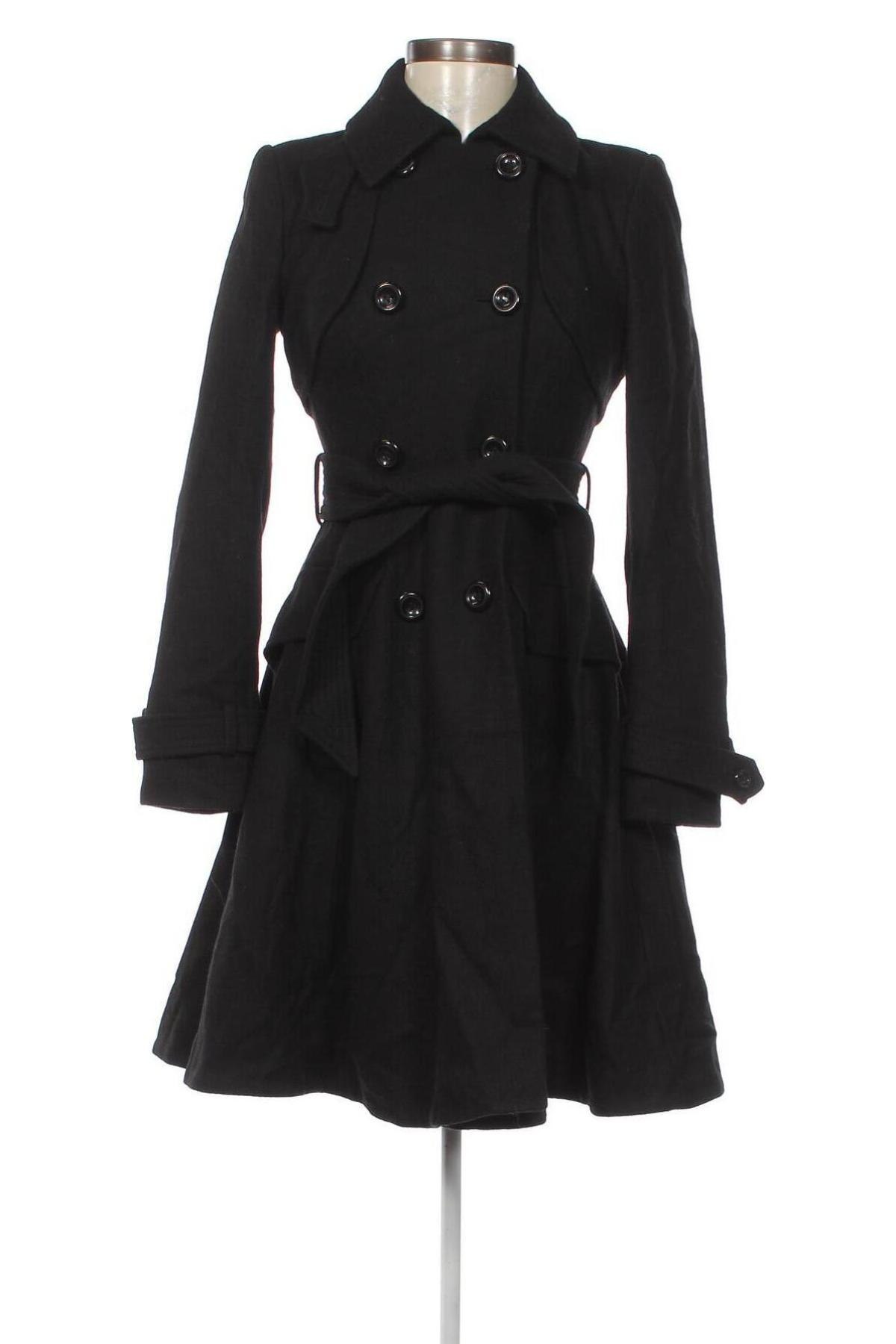 Γυναικείο παλτό Warehouse, Μέγεθος XS, Χρώμα Μαύρο, Τιμή 45,77 €