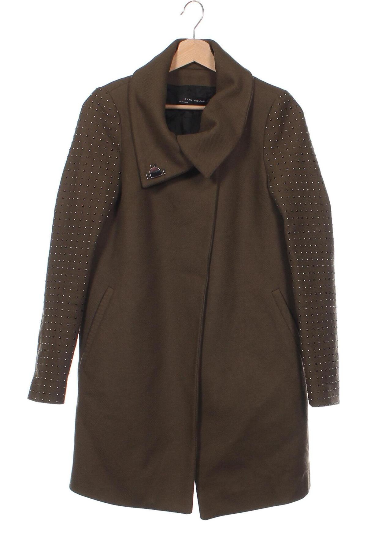 Дамско палто Zara, Размер XS, Цвят Кафяв, Цена 30,40 лв.