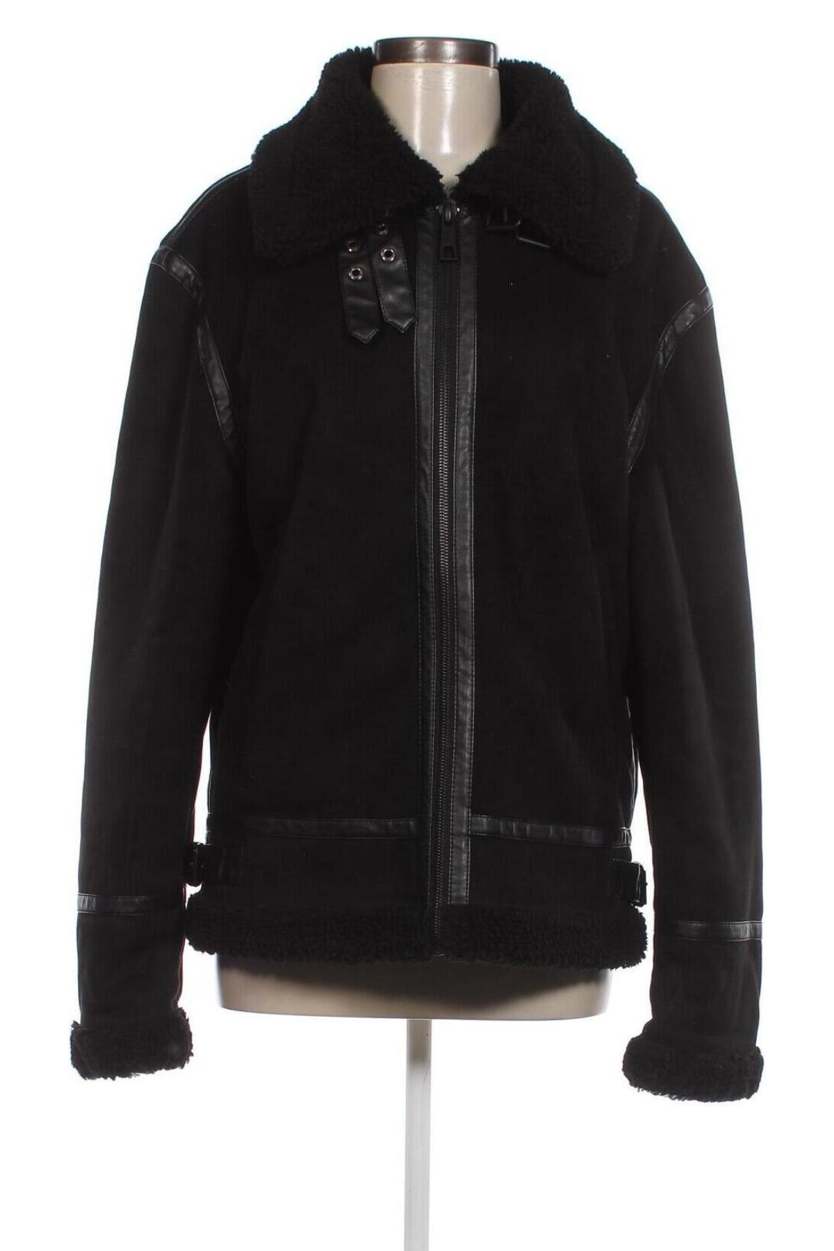 Palton de femei Zara, Mărime M, Culoare Negru, Preț 173,11 Lei
