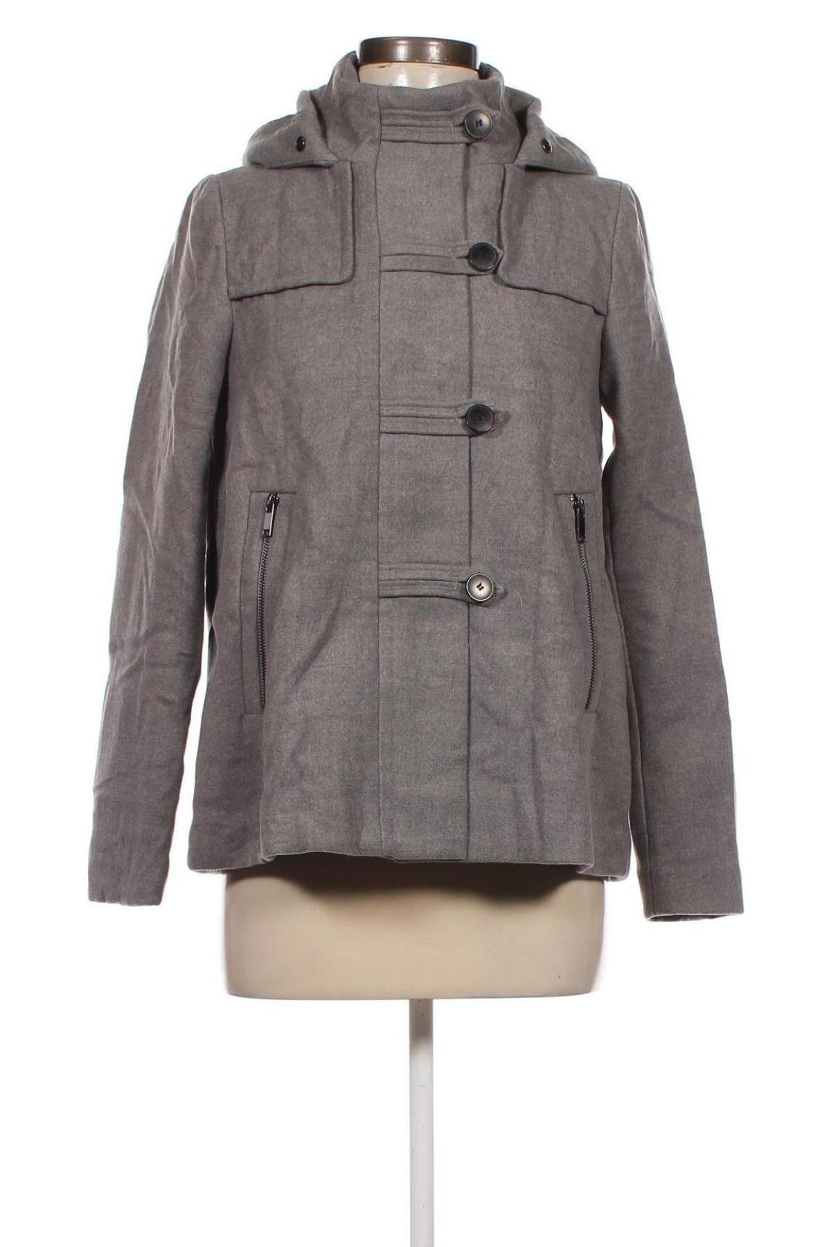 Palton de femei Zara, Mărime S, Culoare Gri, Preț 111,84 Lei