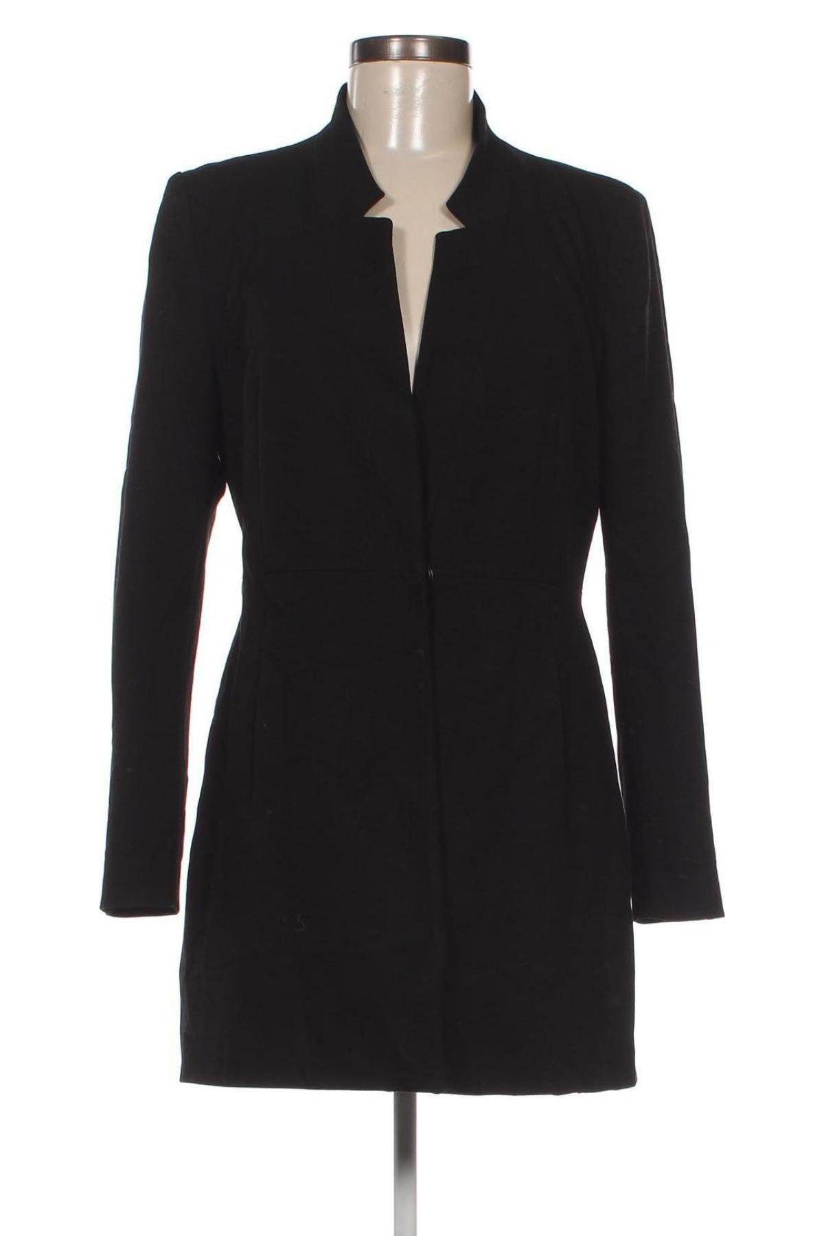 Дамско палто Zara, Размер L, Цвят Черен, Цена 55,00 лв.