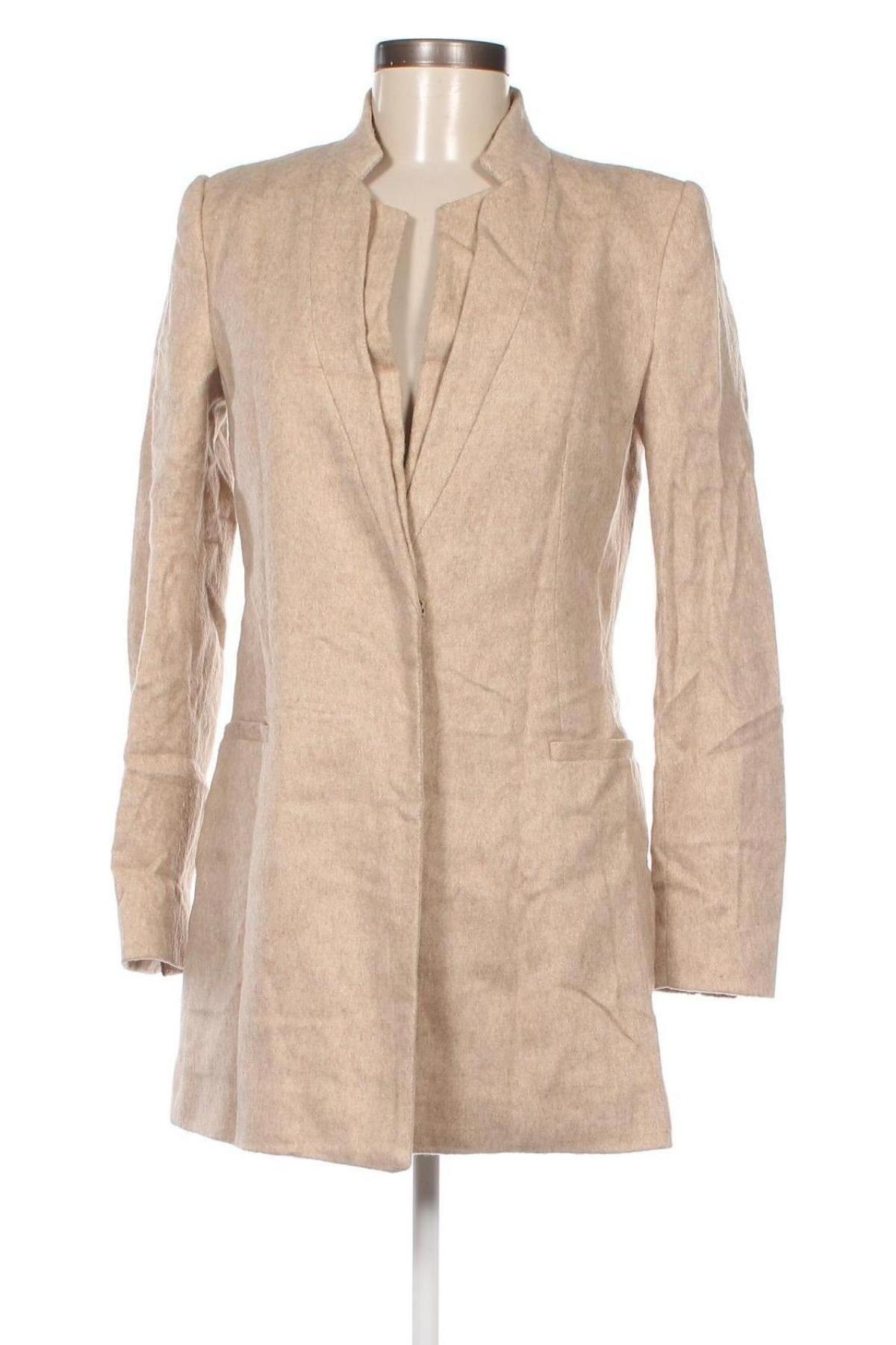 Γυναικείο παλτό Zara, Μέγεθος S, Χρώμα  Μπέζ, Τιμή 13,88 €