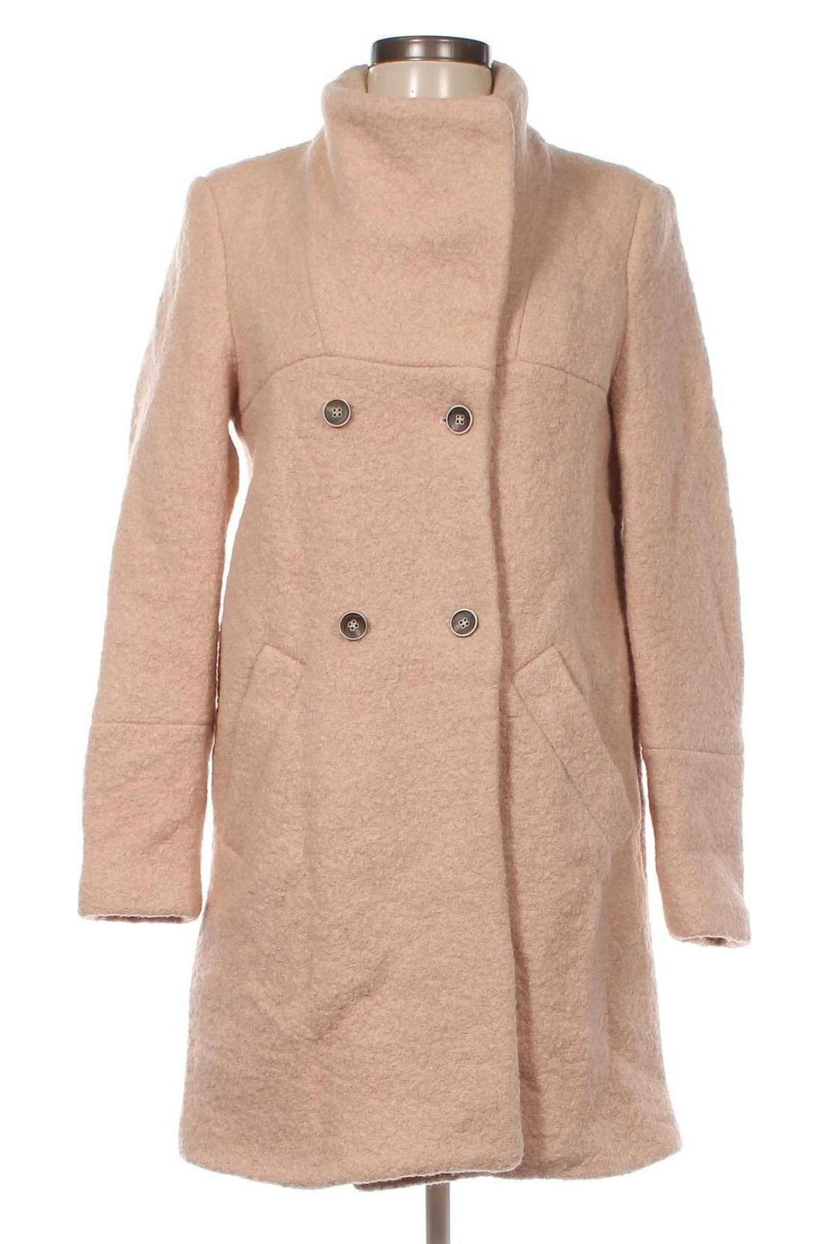 Дамско палто Zara Trafaluc, Размер L, Цвят Бежов, Цена 24,48 лв.
