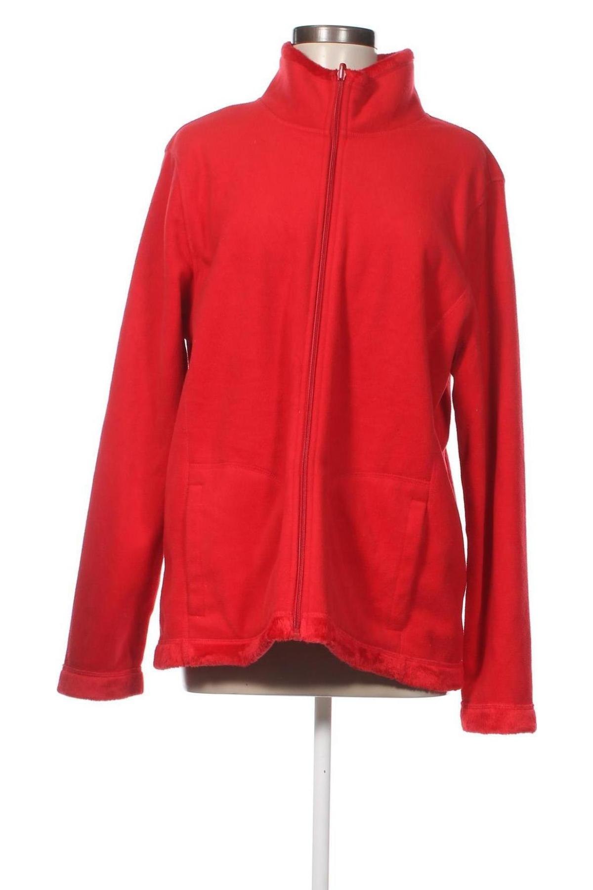 Γυναικεία ζακέτα fleece, Μέγεθος XL, Χρώμα Κόκκινο, Τιμή 13,75 €