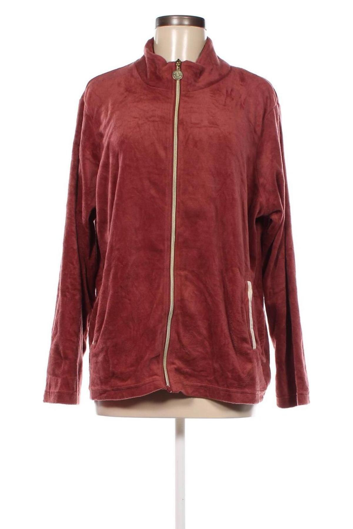 Damen Fleece Oberteil , Größe L, Farbe Rot, Preis 6,24 €
