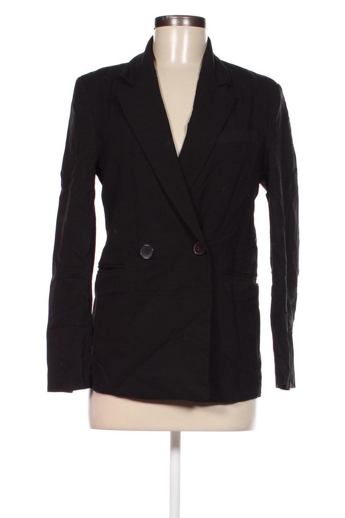 Дамско сако Bershka, Размер XS, Цвят Черен, Цена 16,28 лв.