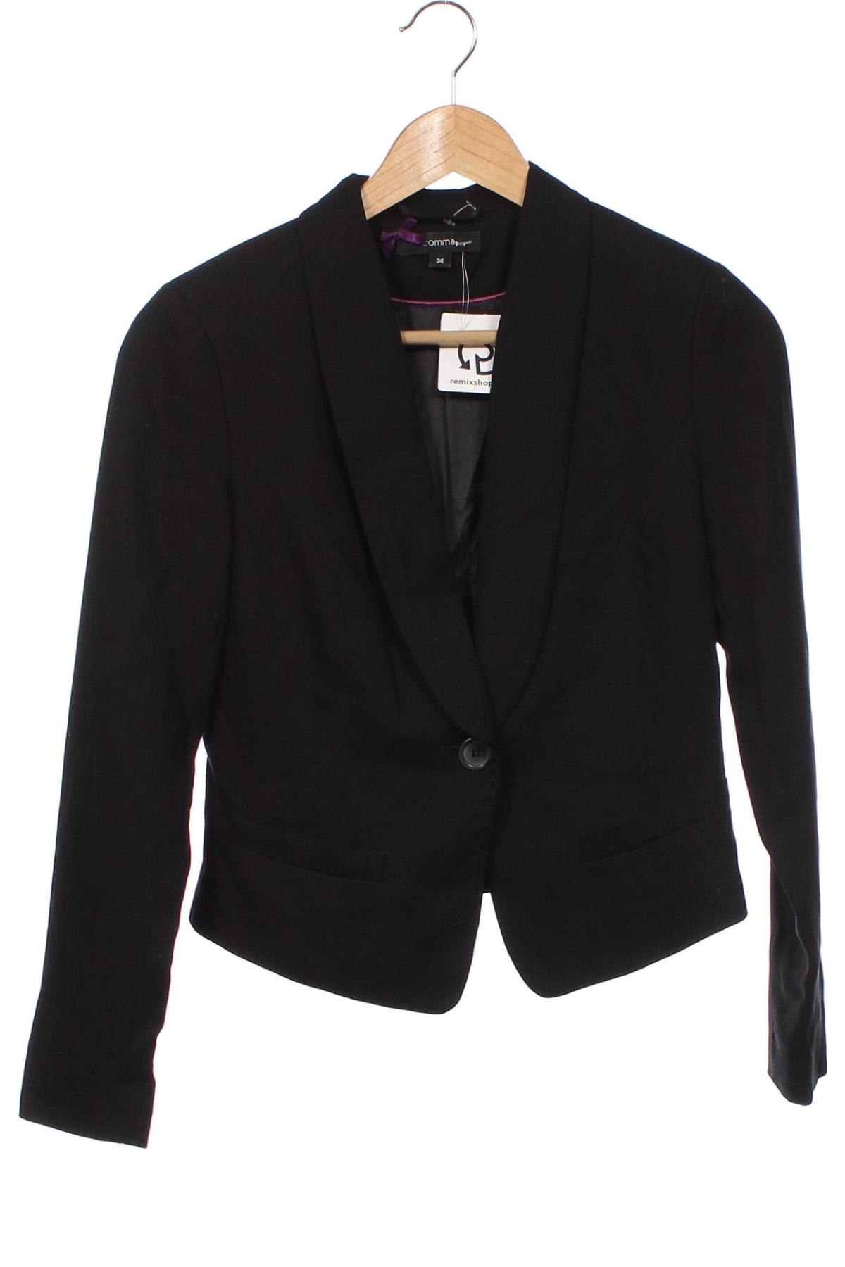 Γυναικείο σακάκι Comma,, Μέγεθος XS, Χρώμα Μαύρο, Τιμή 12,48 €