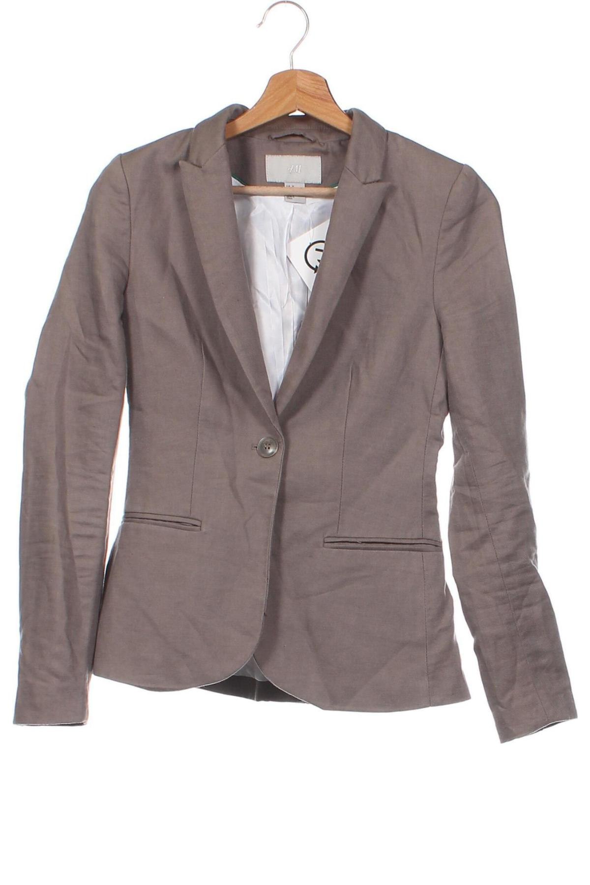 Γυναικείο σακάκι H&M, Μέγεθος XS, Χρώμα Γκρί, Τιμή 9,00 €