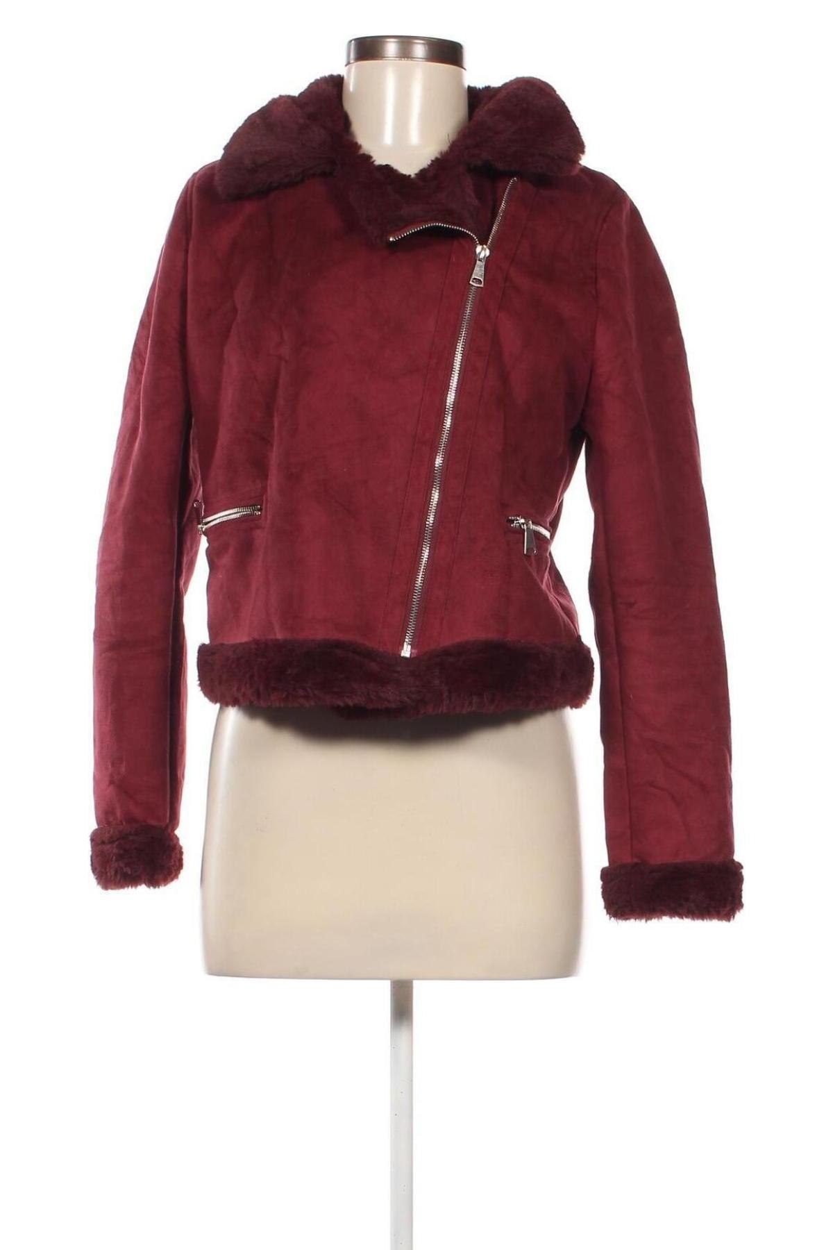 Γυναικείο μπουφάν Pull&Bear, Μέγεθος L, Χρώμα Κόκκινο, Τιμή 19,38 €