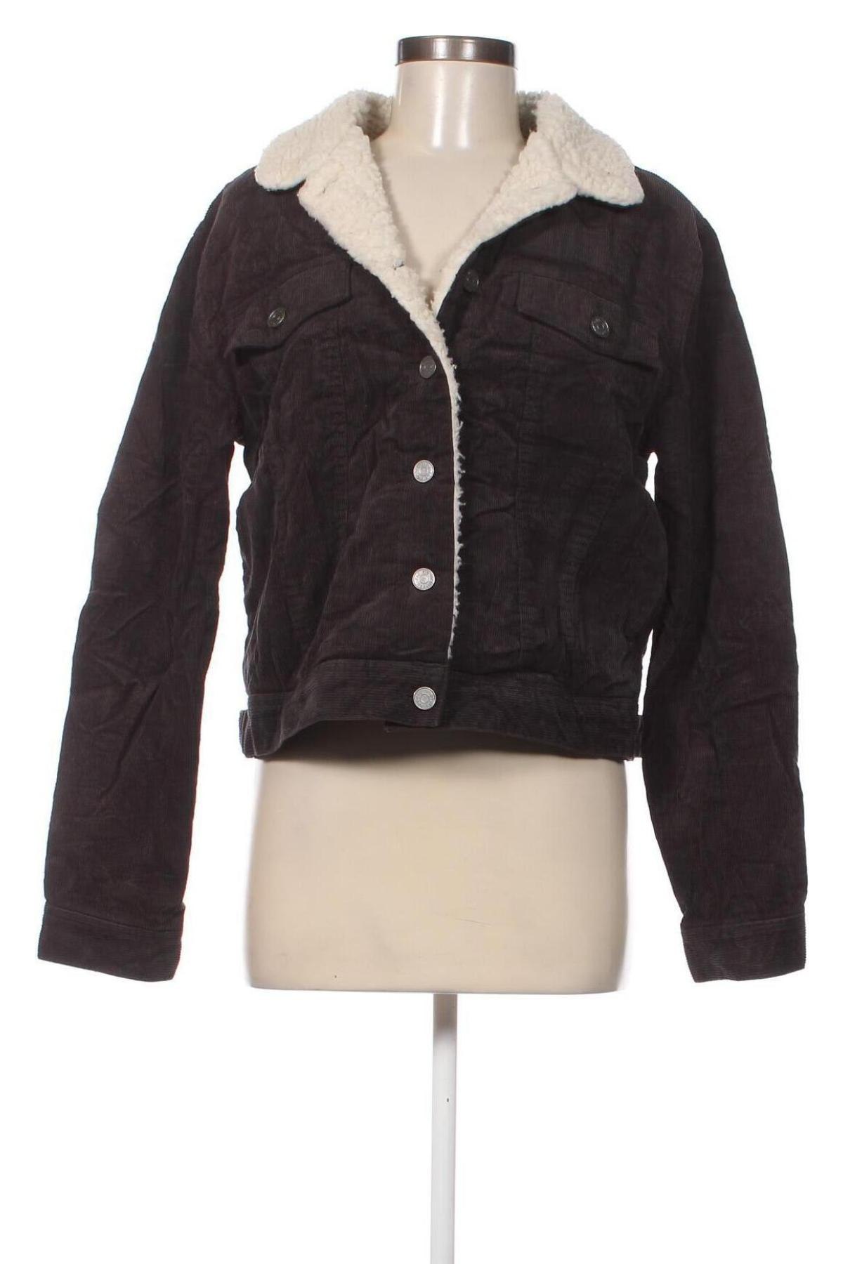 Γυναικείο μπουφάν Pull&Bear, Μέγεθος L, Χρώμα Γκρί, Τιμή 18,30 €