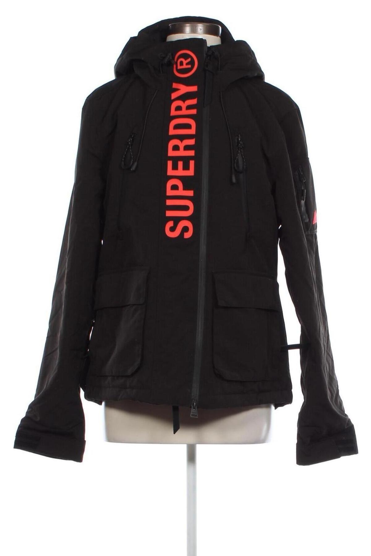 Γυναικείο μπουφάν Superdry, Μέγεθος L, Χρώμα Μαύρο, Τιμή 62,07 €