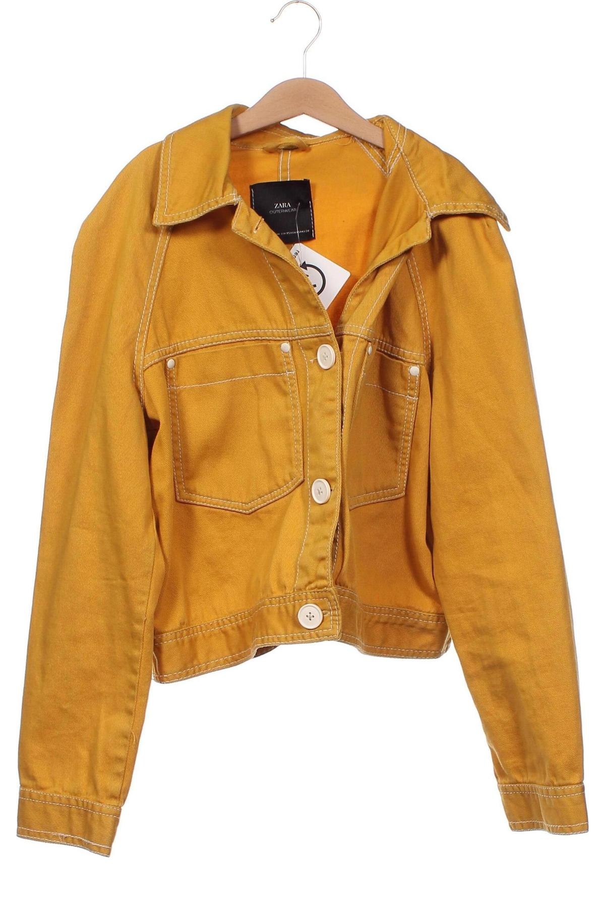 Γυναικείο μπουφάν Zara, Μέγεθος XS, Χρώμα Κίτρινο, Τιμή 19,72 €