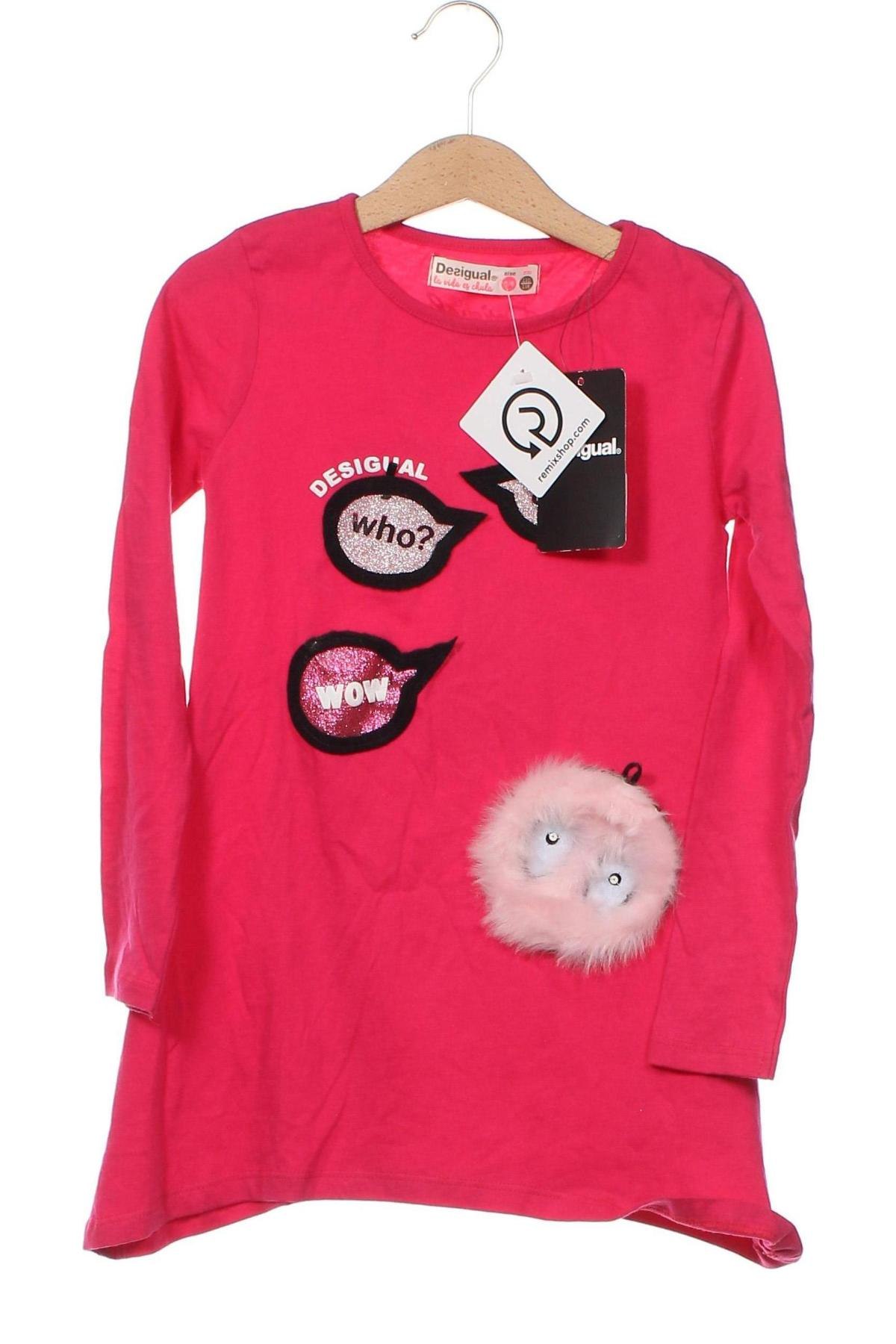 Kinder Shirt Desigual, Größe 4-5y/ 110-116 cm, Farbe Rosa, Preis 19,98 €