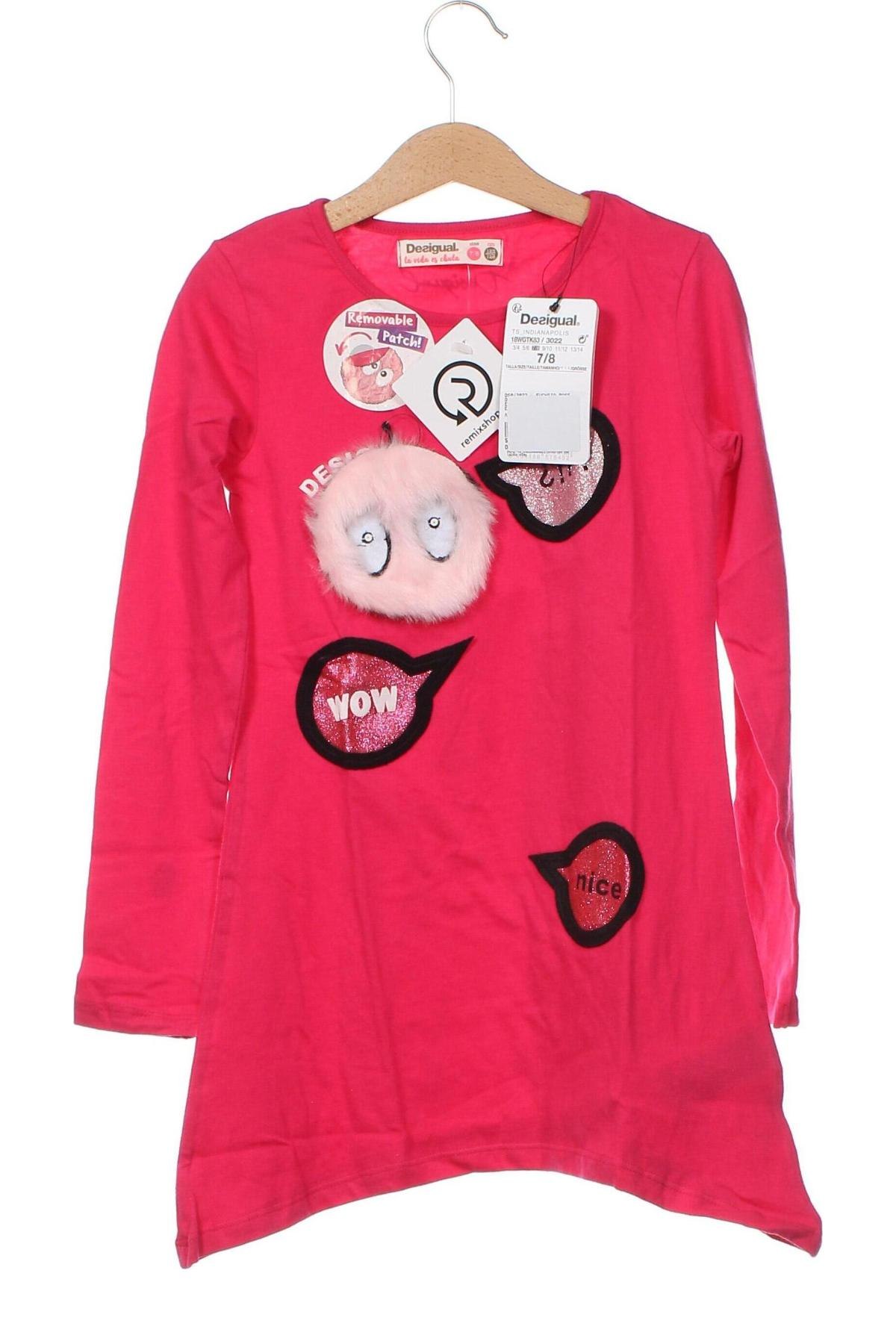 Kinder Shirt Desigual, Größe 6-7y/ 122-128 cm, Farbe Rosa, Preis 19,98 €