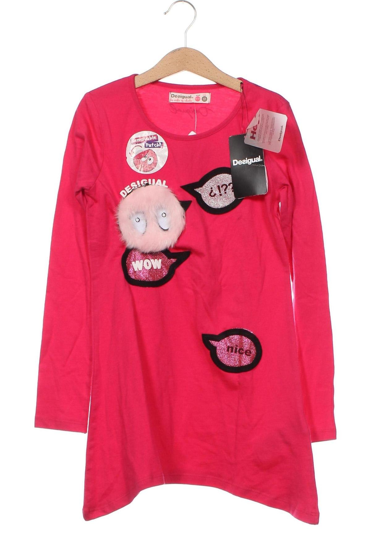 Bluză pentru copii Desigual, Mărime 8-9y/ 134-140 cm, Culoare Roz, Preț 102,00 Lei