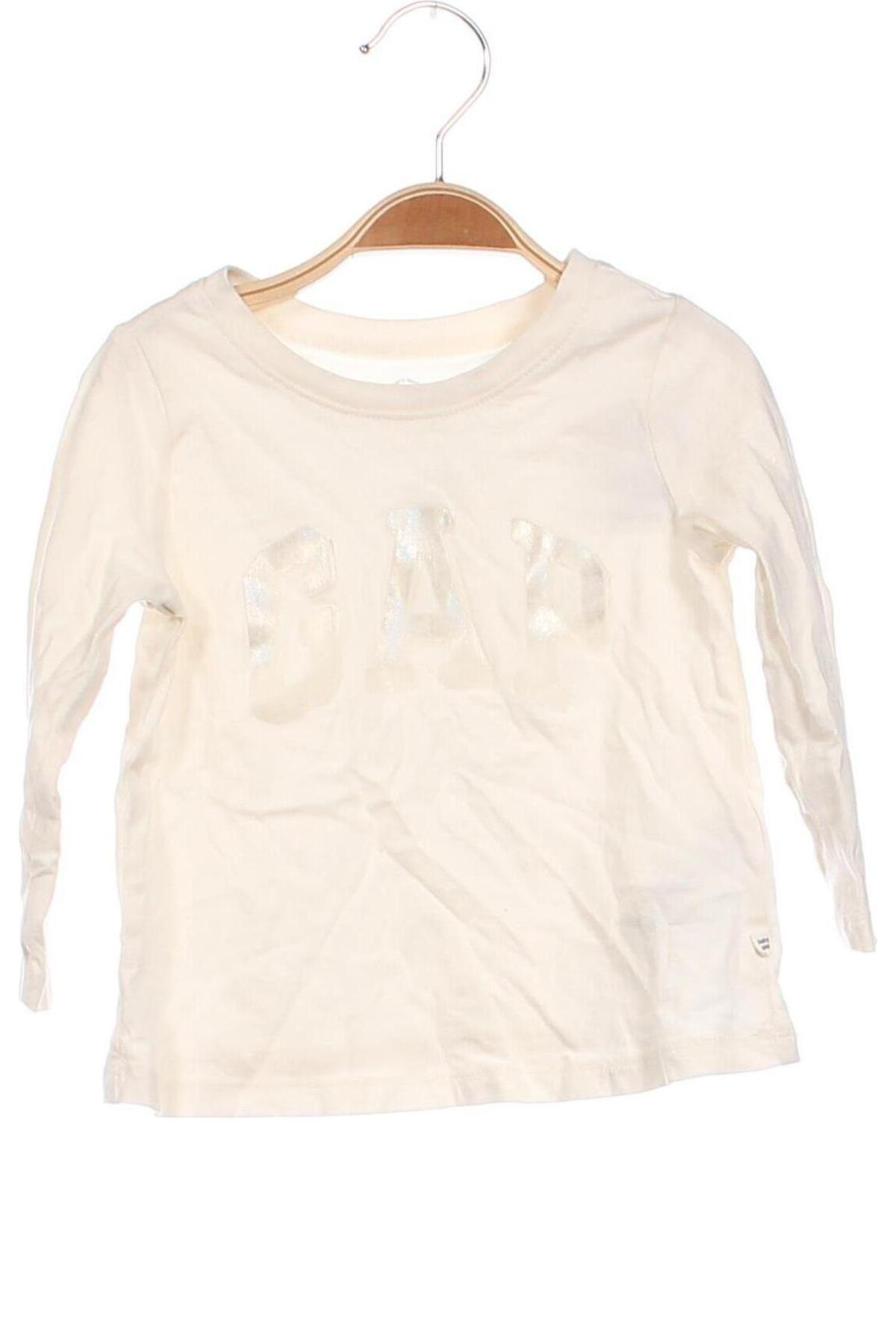 Παιδική μπλούζα Gap Baby, Μέγεθος 18-24m/ 86-98 εκ., Χρώμα Εκρού, Τιμή 9,20 €