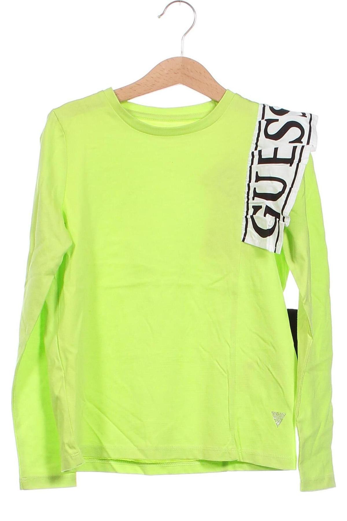Dziecięca bluzka Guess, Rozmiar 7-8y/ 128-134 cm, Kolor Zielony, Cena 116,99 zł