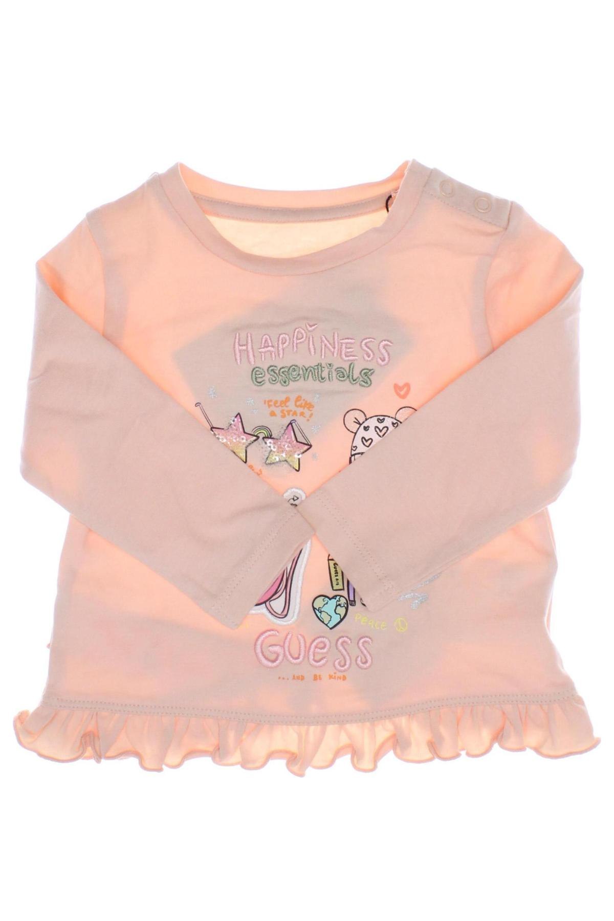 Bluză pentru copii Guess, Mărime 3-6m/ 62-68 cm, Culoare Roz, Preț 109,42 Lei