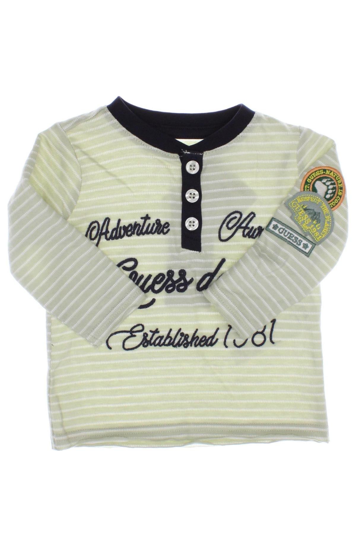 Bluză pentru copii Guess, Mărime 3-6m/ 62-68 cm, Culoare Verde, Preț 109,42 Lei