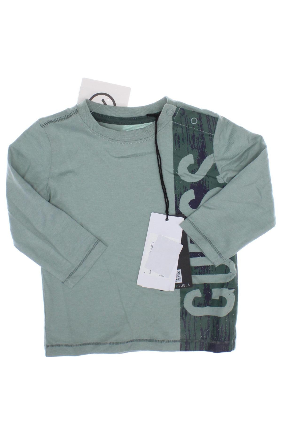 Детска блуза Guess, Размер 3-6m/ 62-68 см, Цвят Зелен, Цена 20,79 лв.