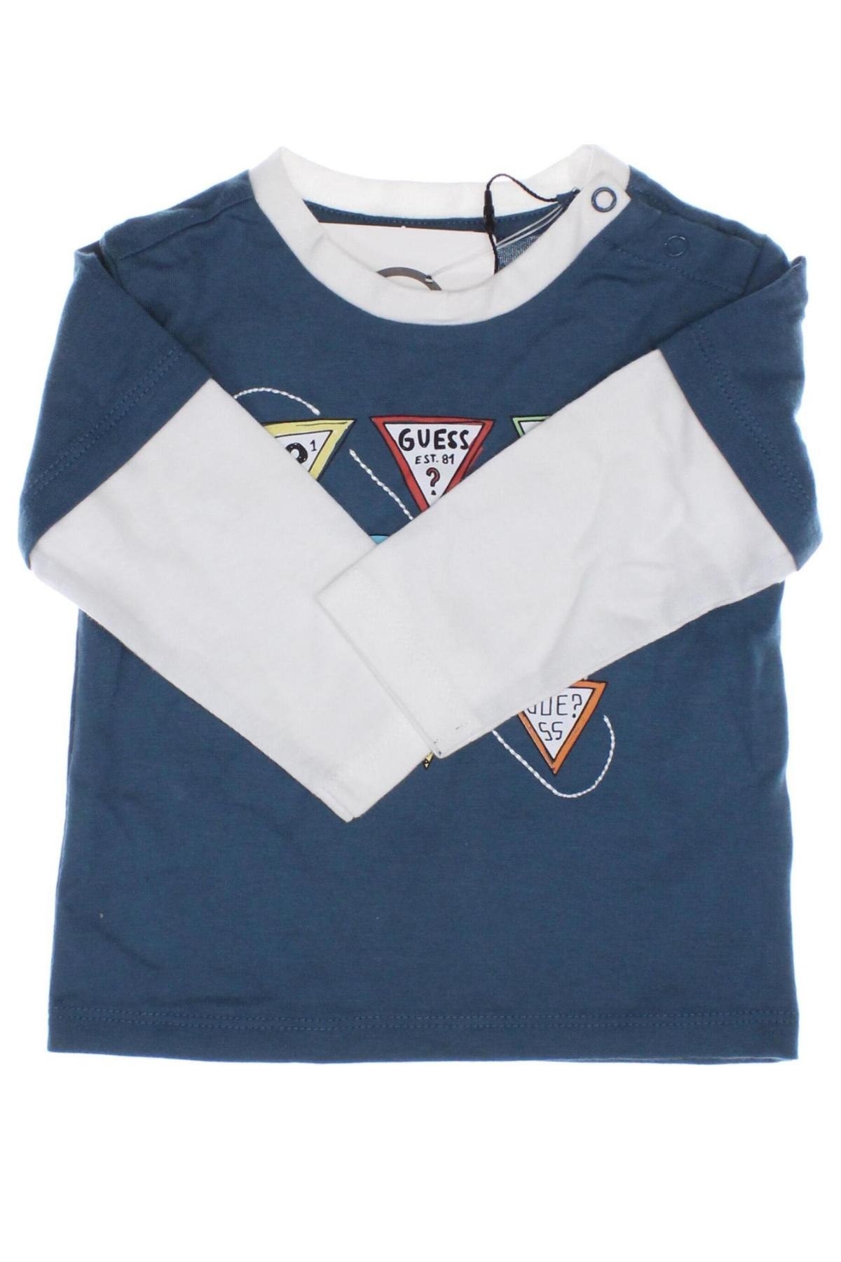 Παιδική μπλούζα Guess, Μέγεθος 3-6m/ 62-68 εκ., Χρώμα Μπλέ, Τιμή 20,24 €