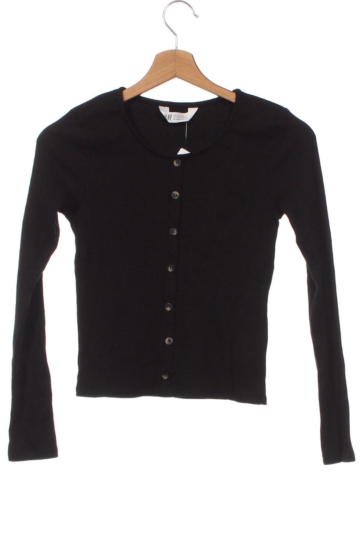 Детска блуза H&M, Размер 10-11y/ 146-152 см, Цвят Черен, Цена 6,27 лв.