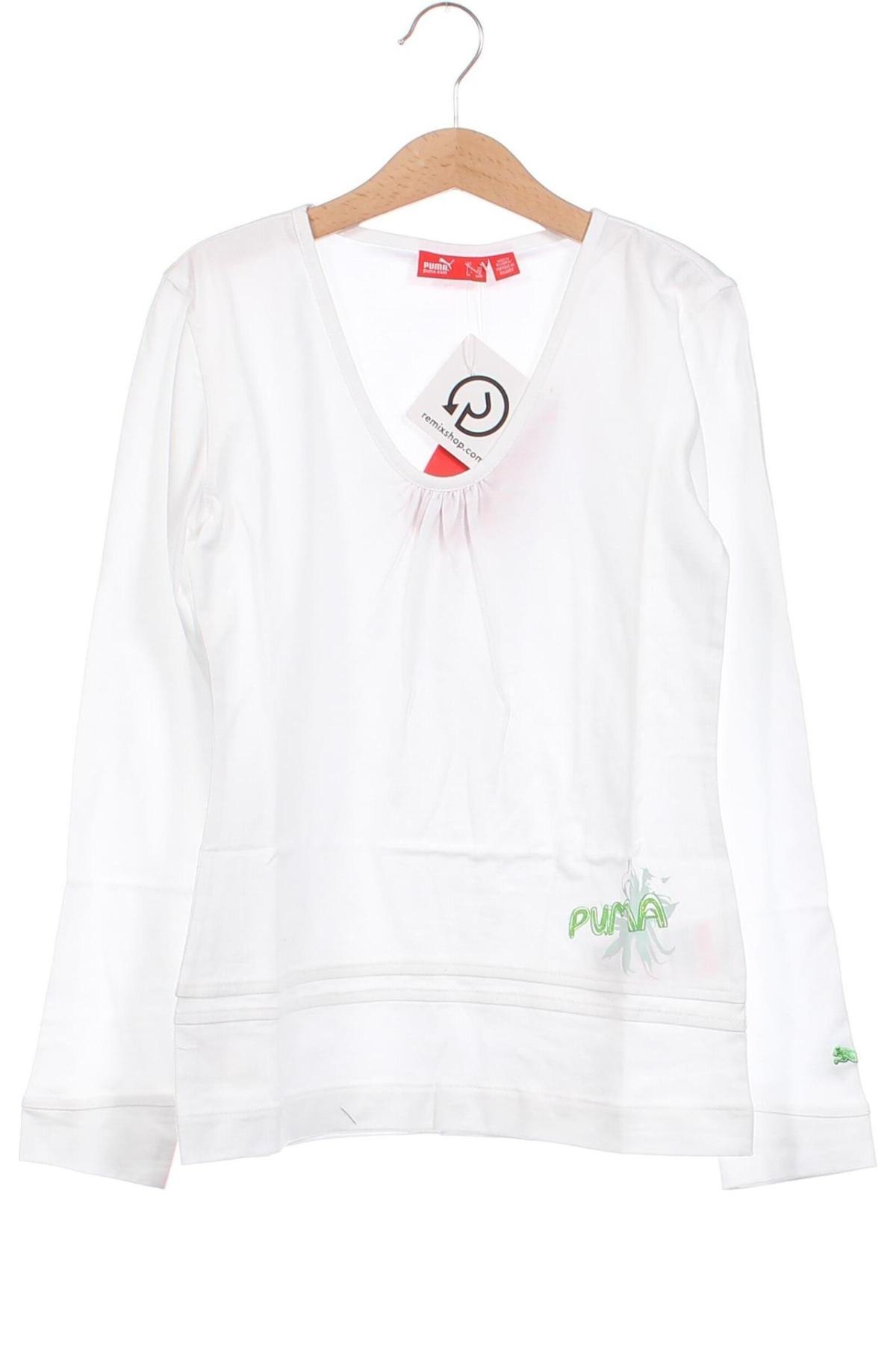 Детска блуза PUMA, Размер 8-9y/ 134-140 см, Цвят Бял, Цена 28,91 лв.